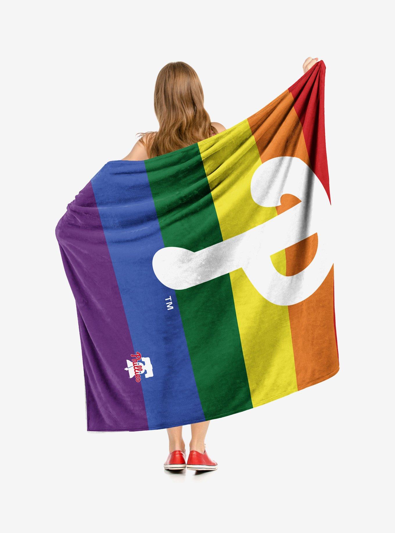 MLB Philadelphia Phillies Pride Series Silk Touch Throw Blanket, , hi-res