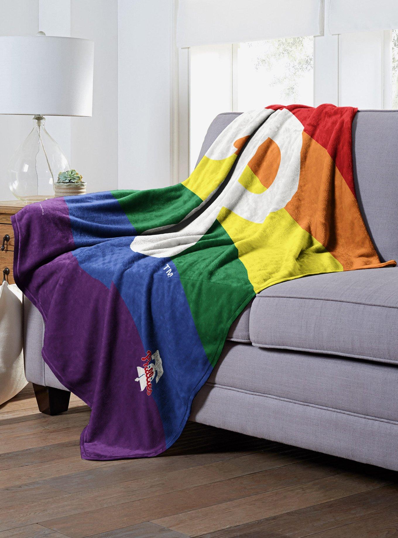 MLB Philadelphia Phillies Pride Series Silk Touch Throw Blanket, , alternate