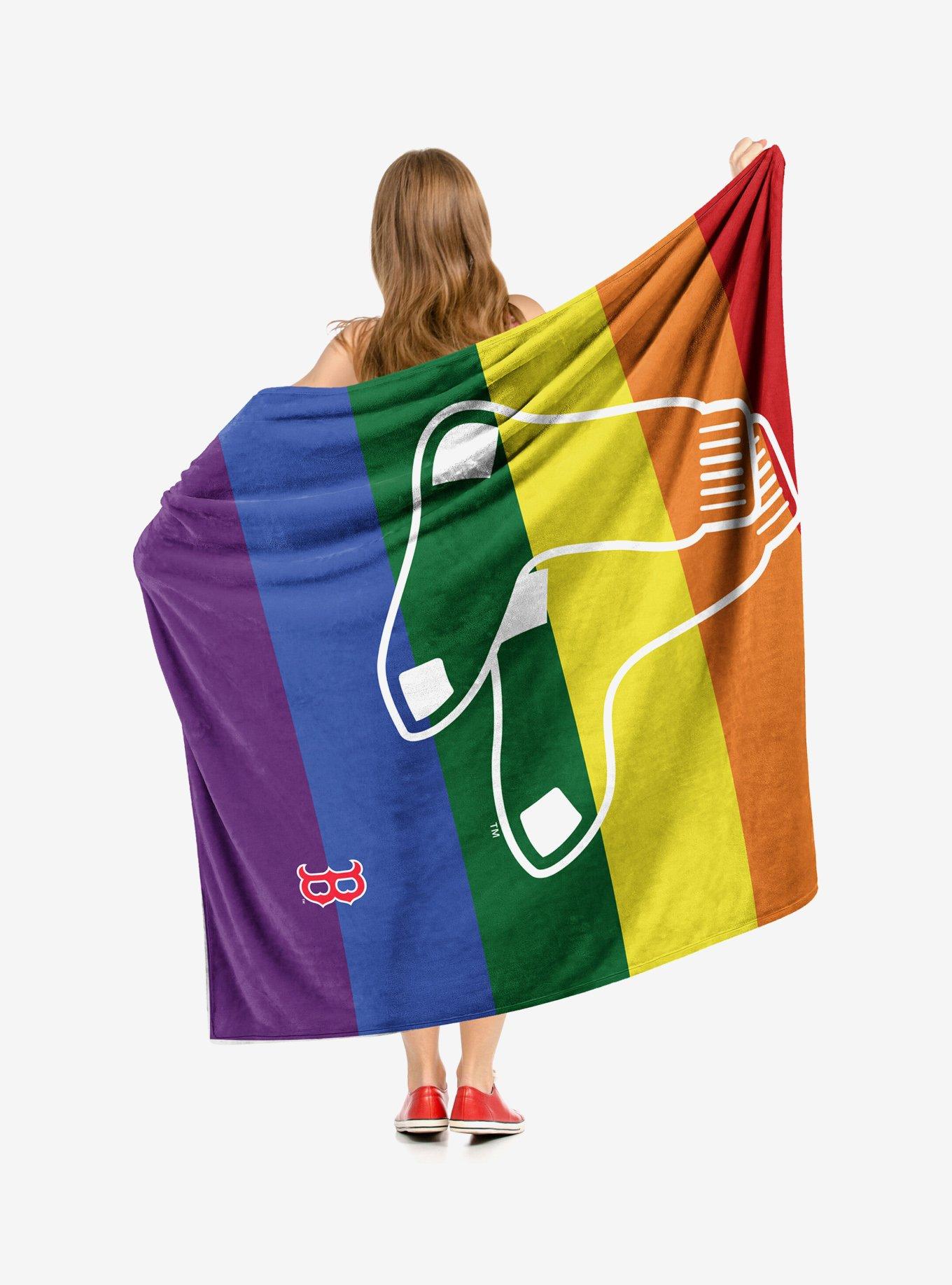 MLB Boston Red Sox Pride Series Silk Touch Sherpa Throw Blanket, , alternate