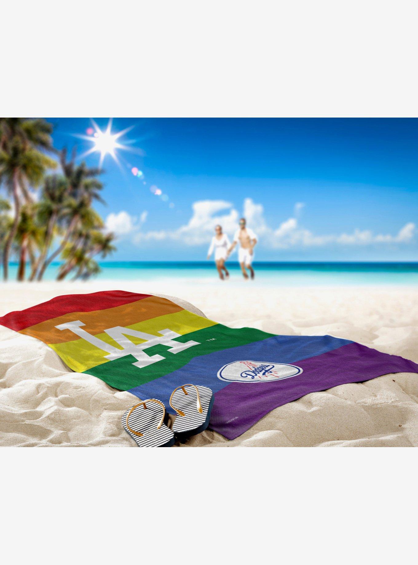 MLB Los Angeles Dodgers Pride Series Beach Towel, , hi-res