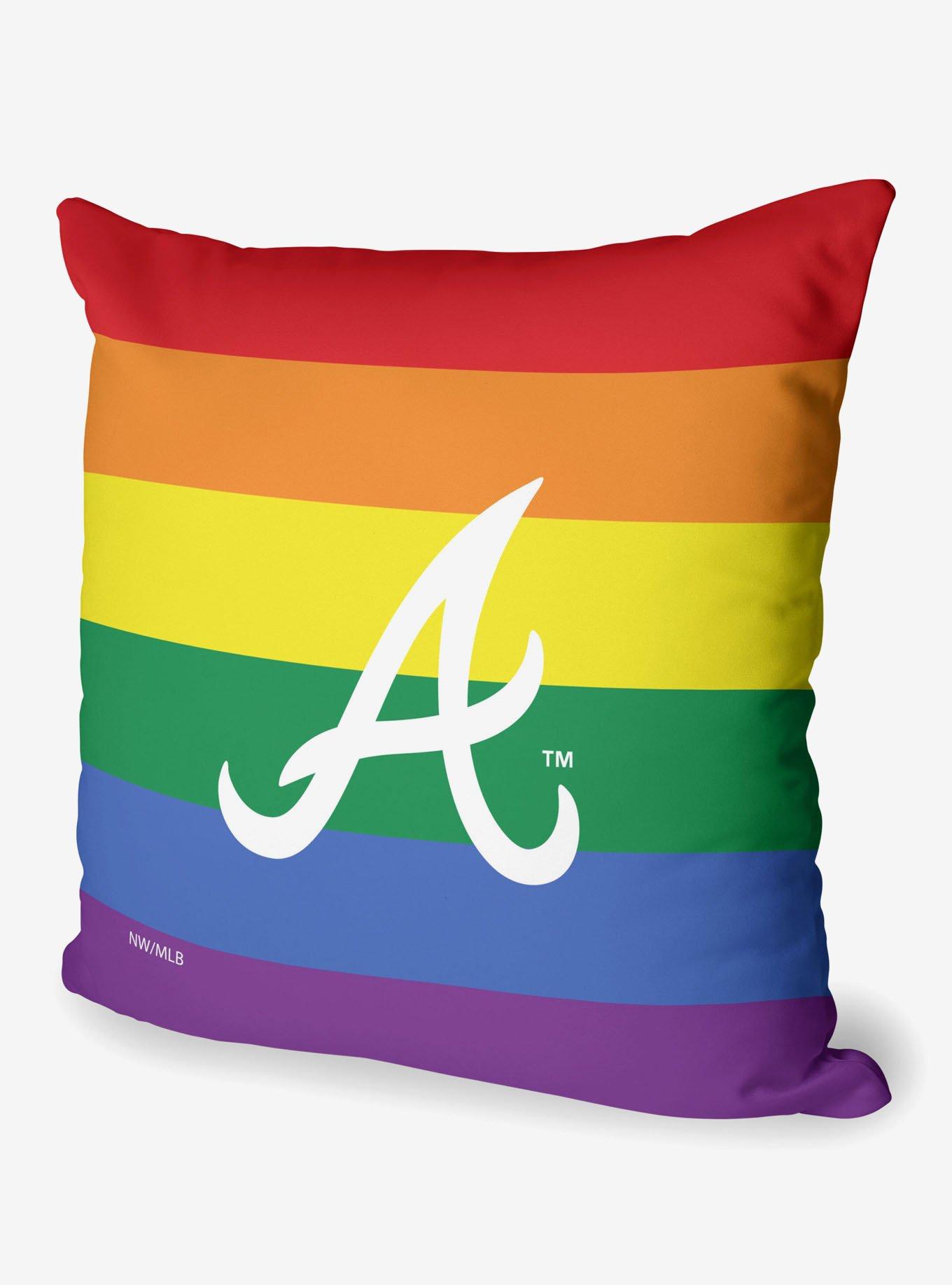 MLB Atlanta Braves Pride Series Throw Pillow, , alternate
