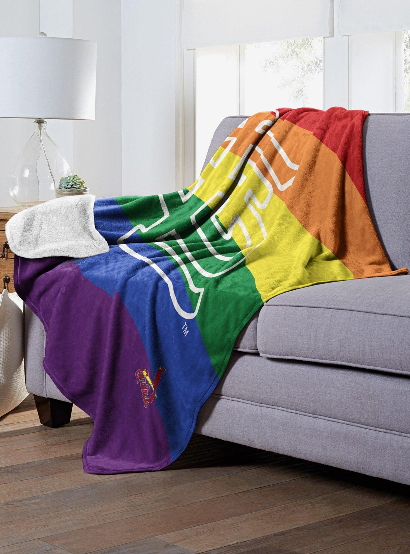MLB St. Louis Cardinals Pride Series Silk Touch Sherpa Throw Blanket, , alternate