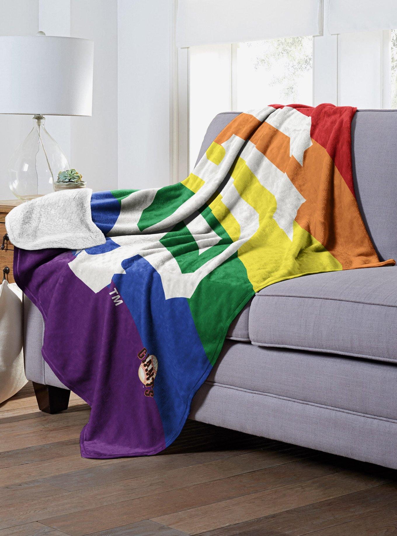 MLB San Francisco Giants Pride Series Silk Touch Sherpa Throw Blanket, , alternate