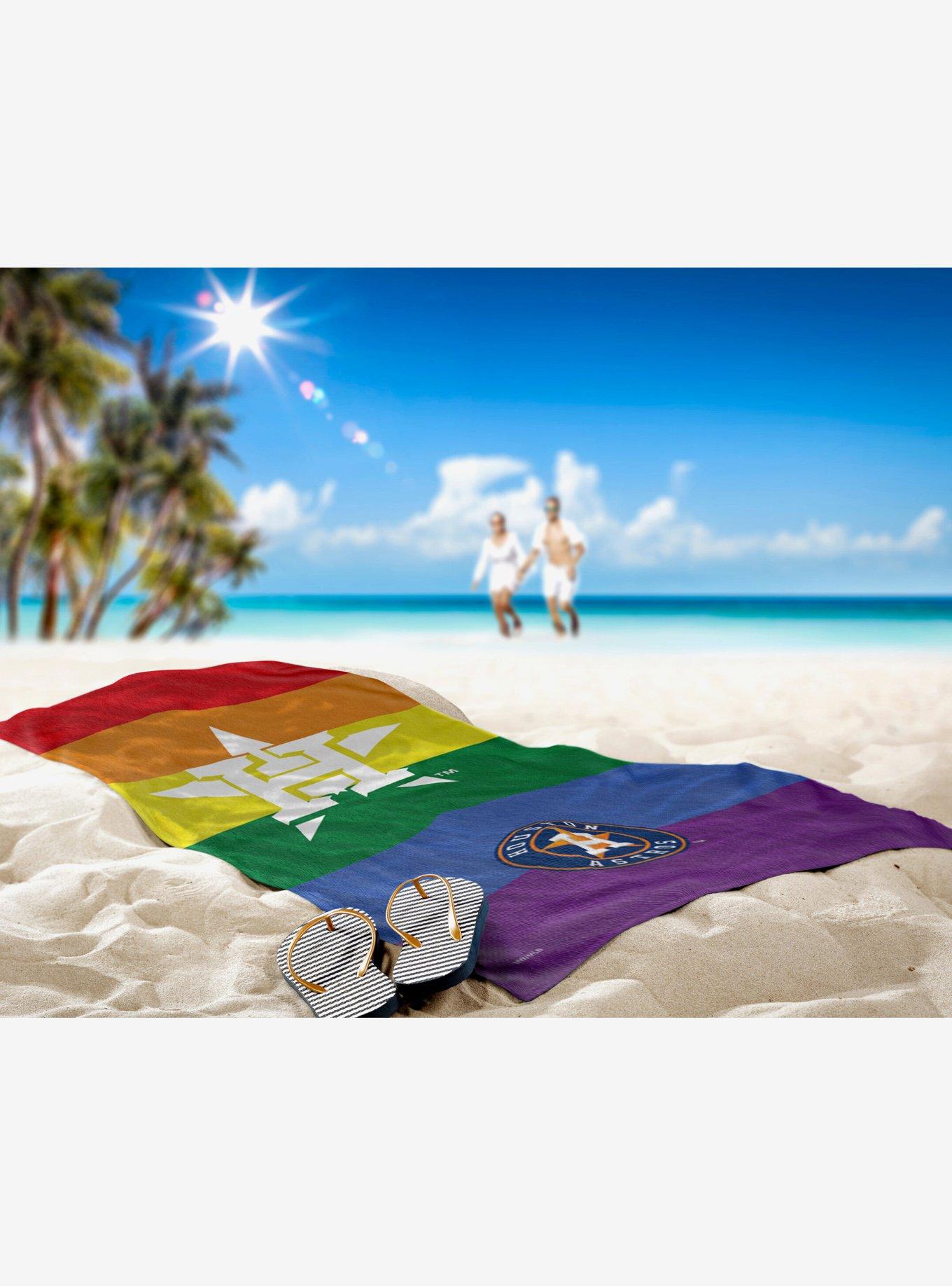 MLB Houston Astros Pride Series Beach Towel, , alternate