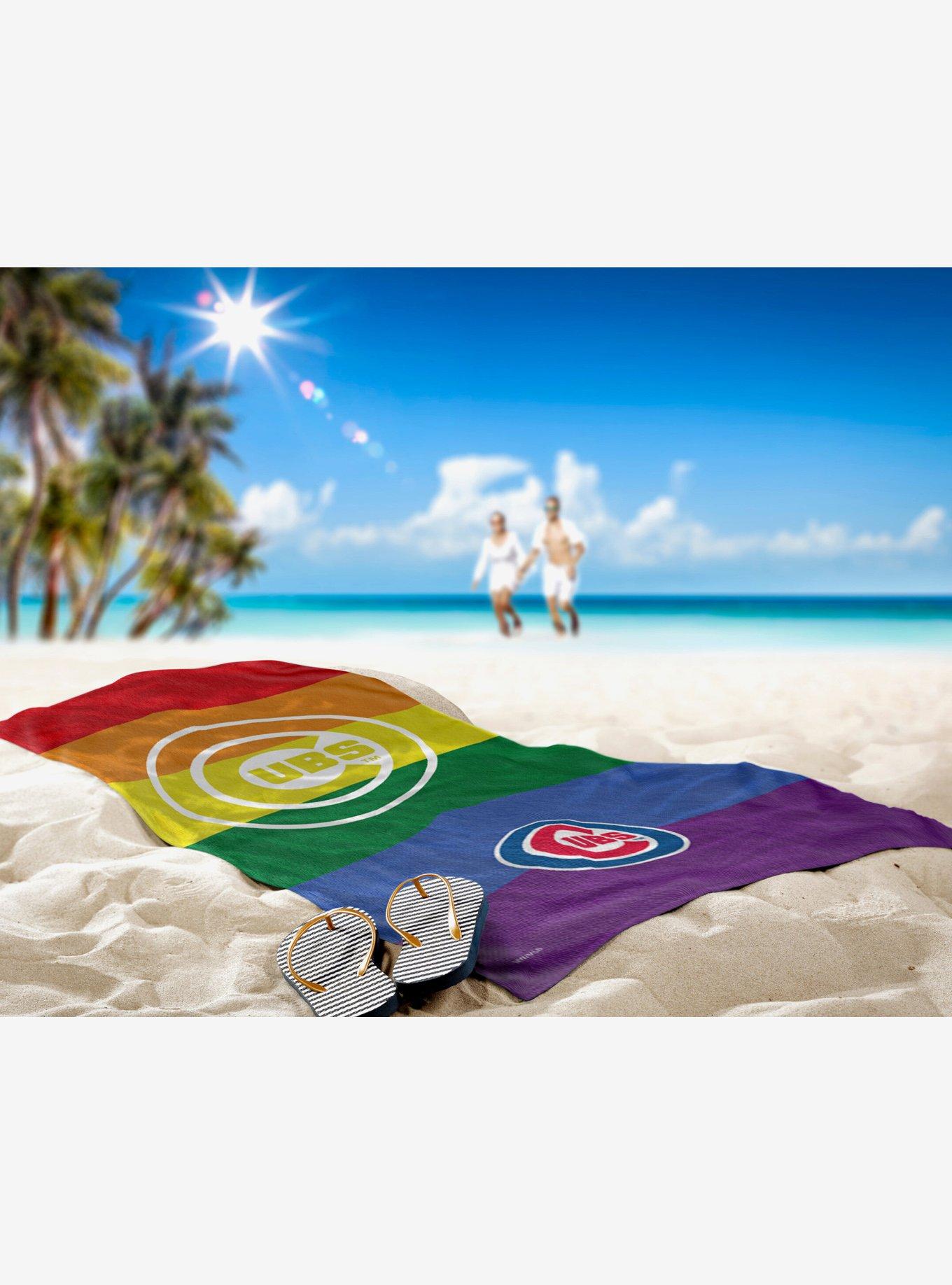 MLB Chicago Cubs Pride Series Beach Towel, , hi-res