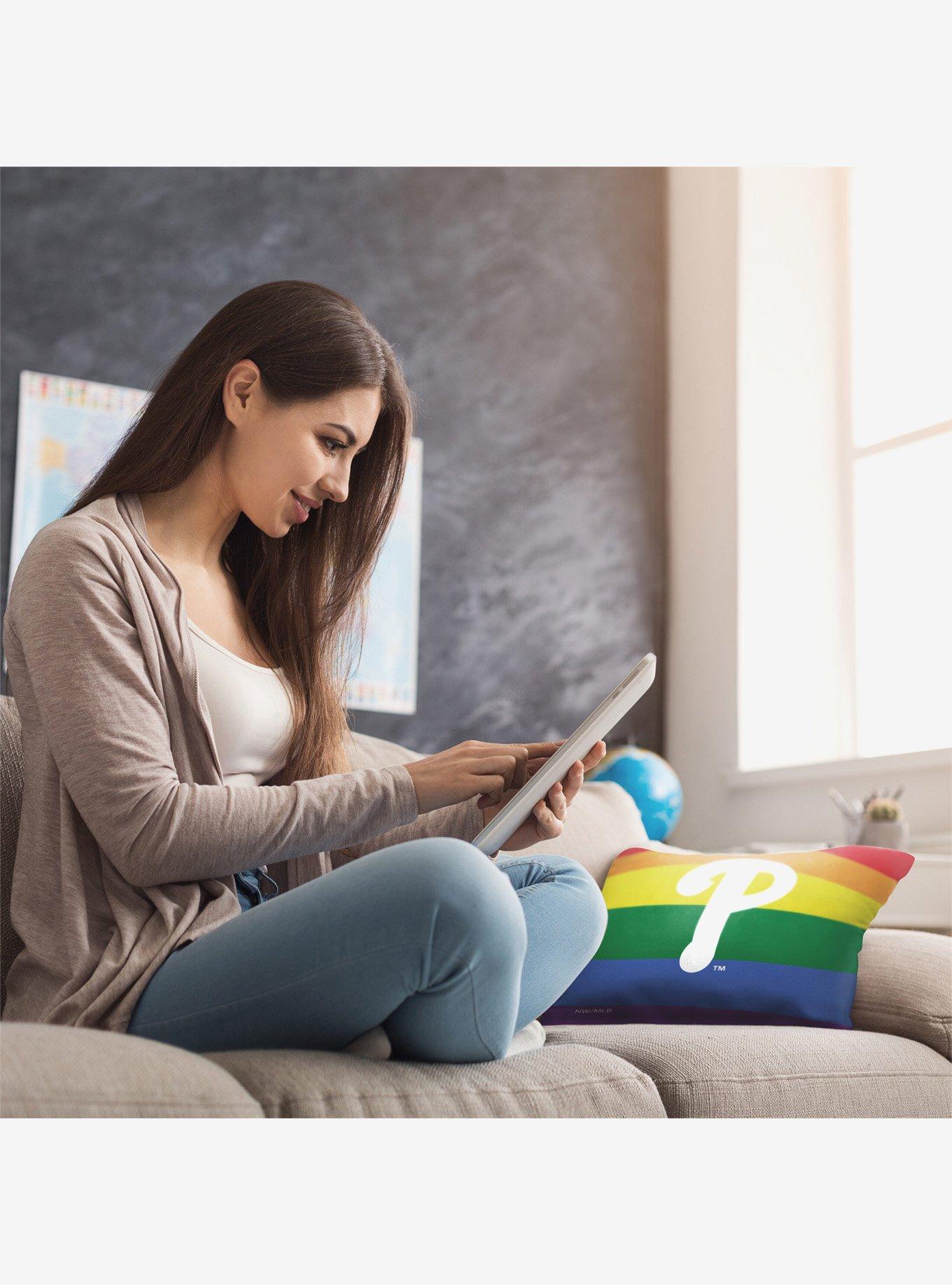 MLB Philadelphia Phillies Pride Series Throw Pillow, , alternate