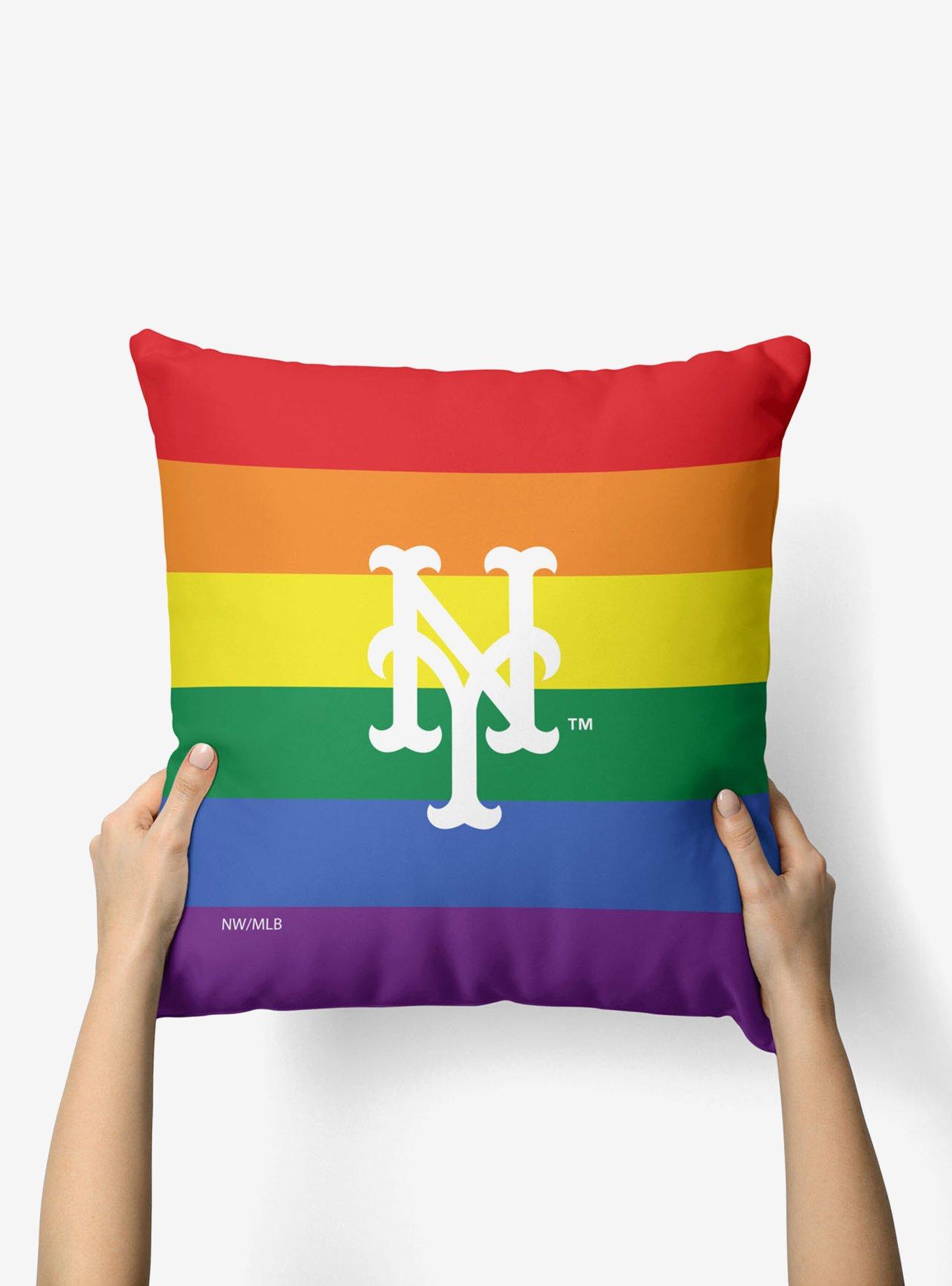 MLB New York Mets Pride Series Throw Pillow, , alternate