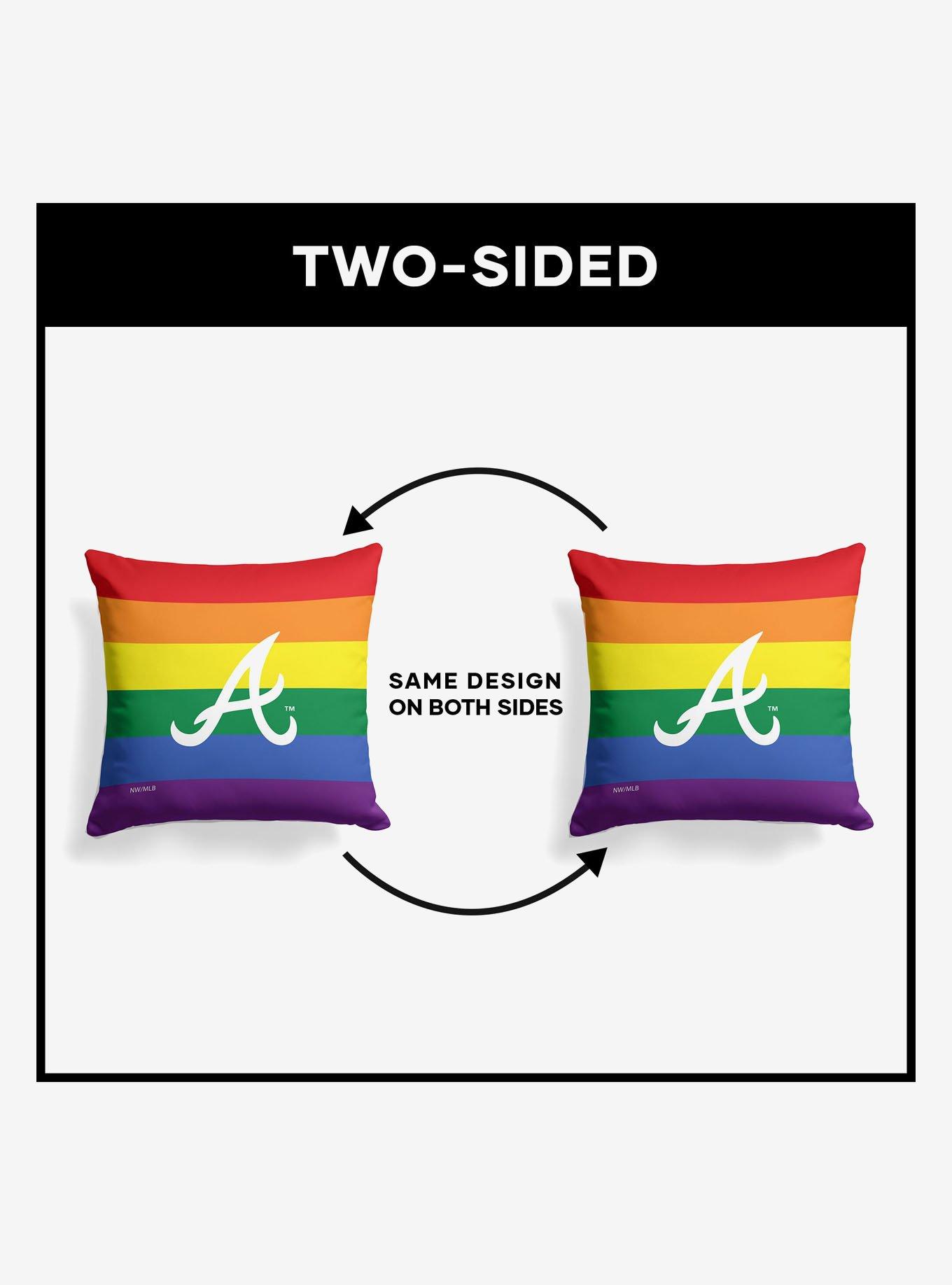 MLB Atlanta Braves Pride Series Throw Pillow, , alternate
