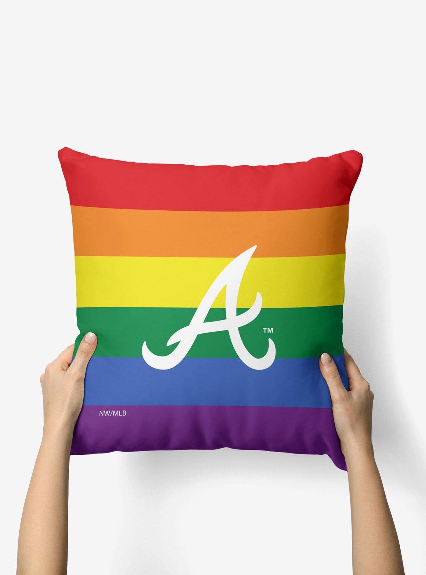 MLB Atlanta Braves Pride Series Throw Pillow, , alternate