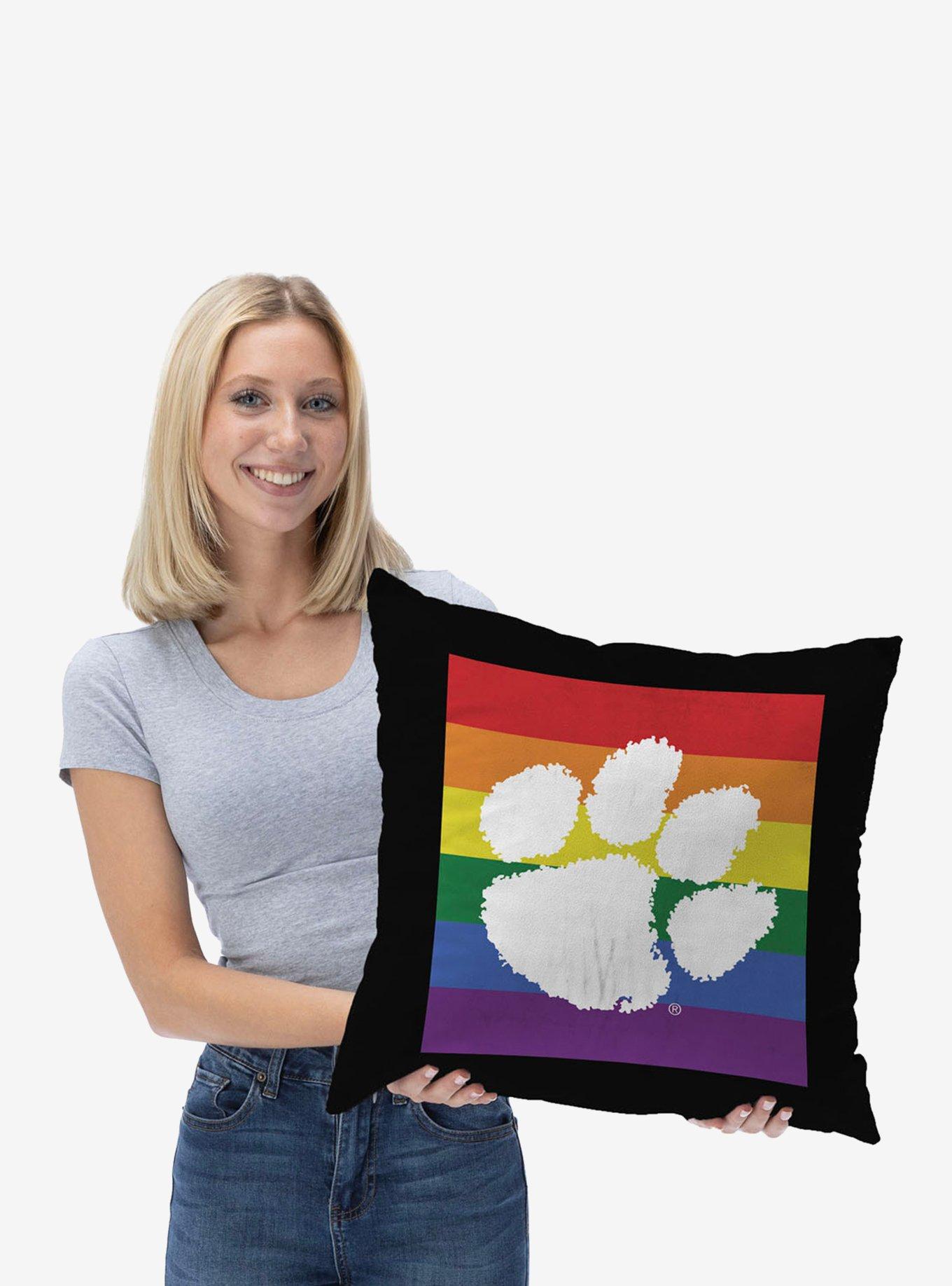 NCAA Clemson Pride Series Throw Pillow, , alternate