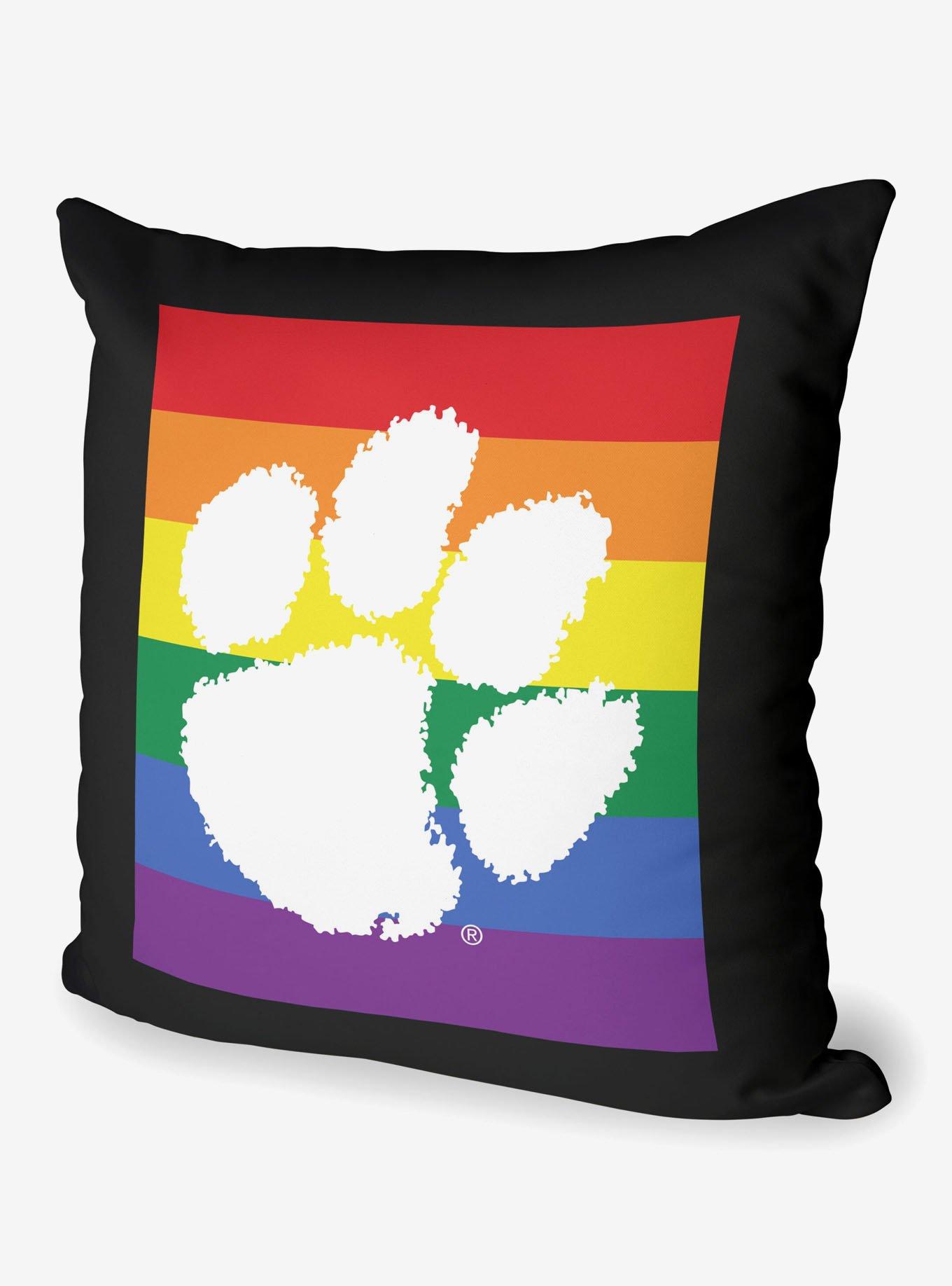 NCAA Clemson Pride Series Throw Pillow, , alternate
