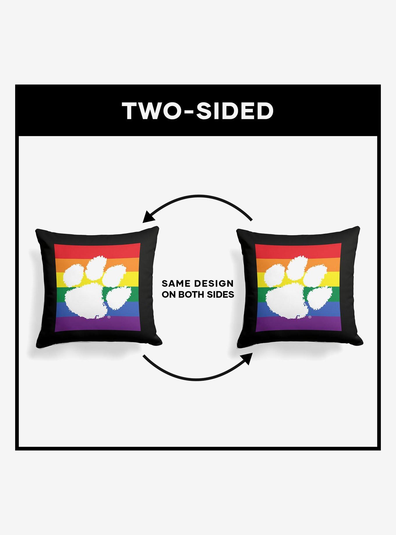 NCAA Clemson Pride Series Throw Pillow, , alternate