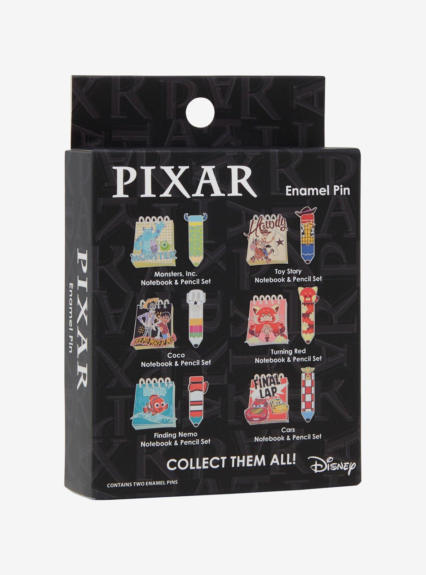 Disney Pixar Pencil & Notepad Blind Box Enamel Pin Set - BoxLunch Exclusive