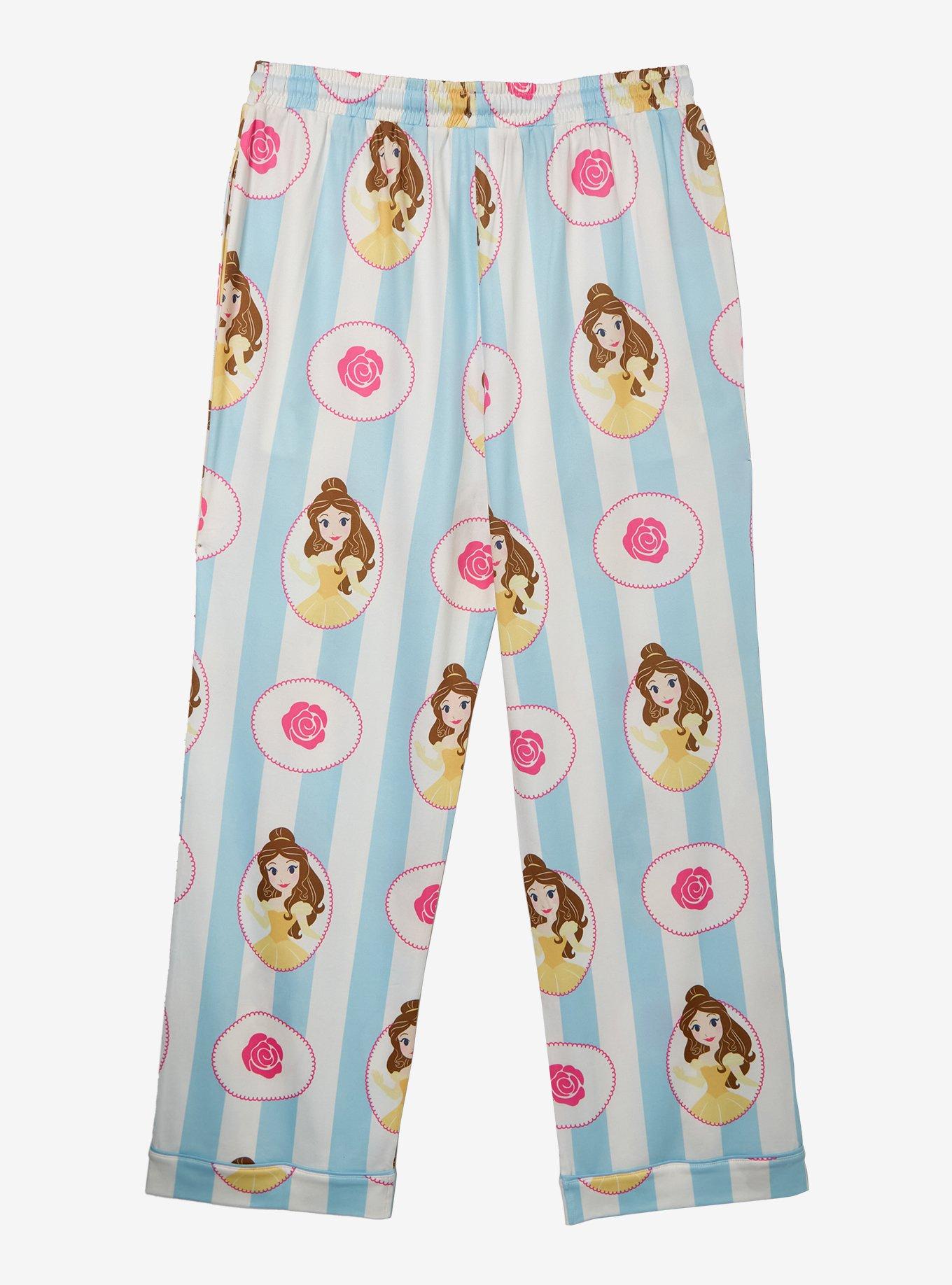 Disney Beauty and The Beast Belle Striped Plus Size Sleep Pants - BoxLunch Exclusive, , hi-res