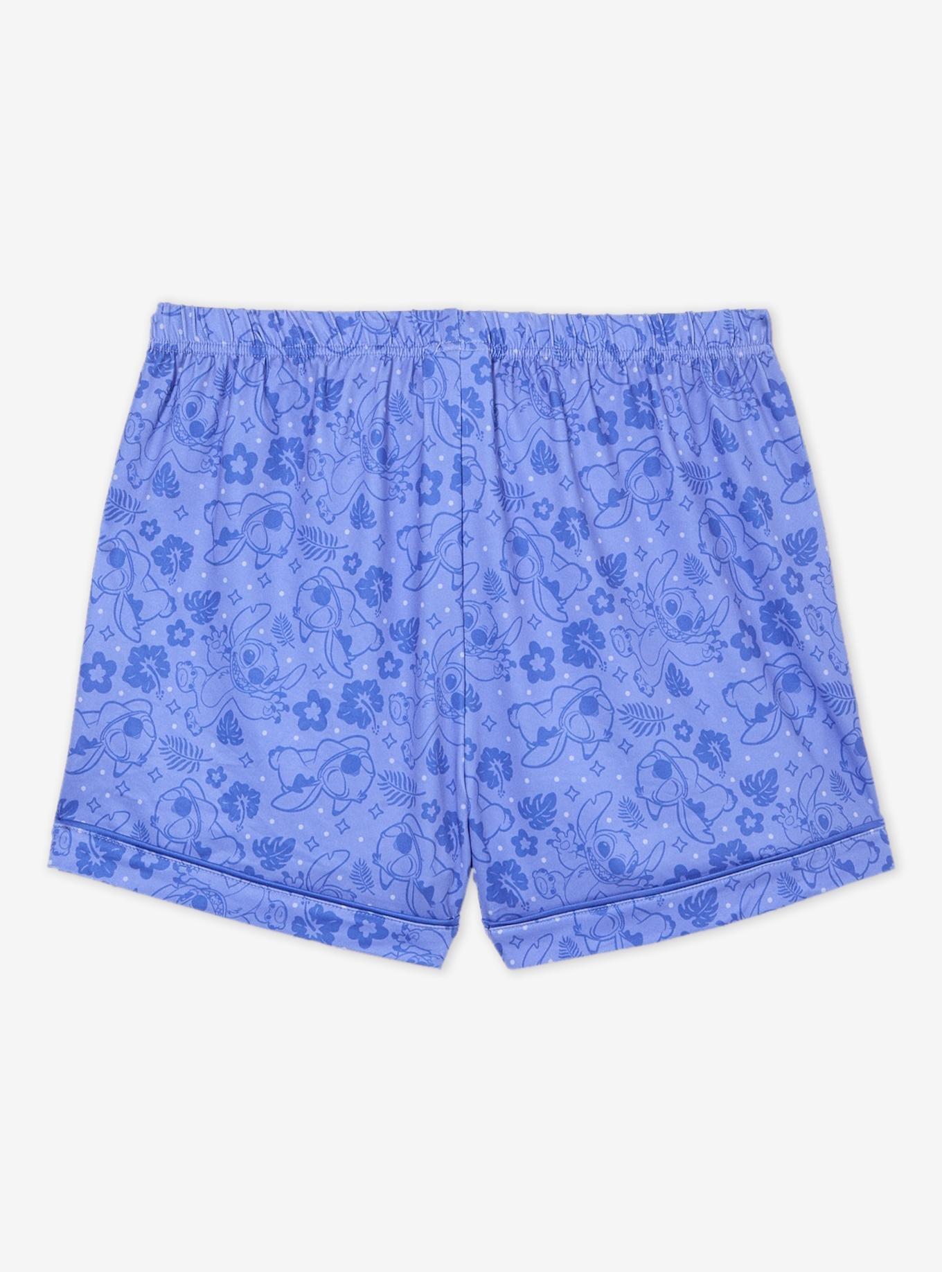 Disney Lilo & Stitch Hibiscus Allover Print Women's Plus Sleep Shorts — BoxLunch Exclusive