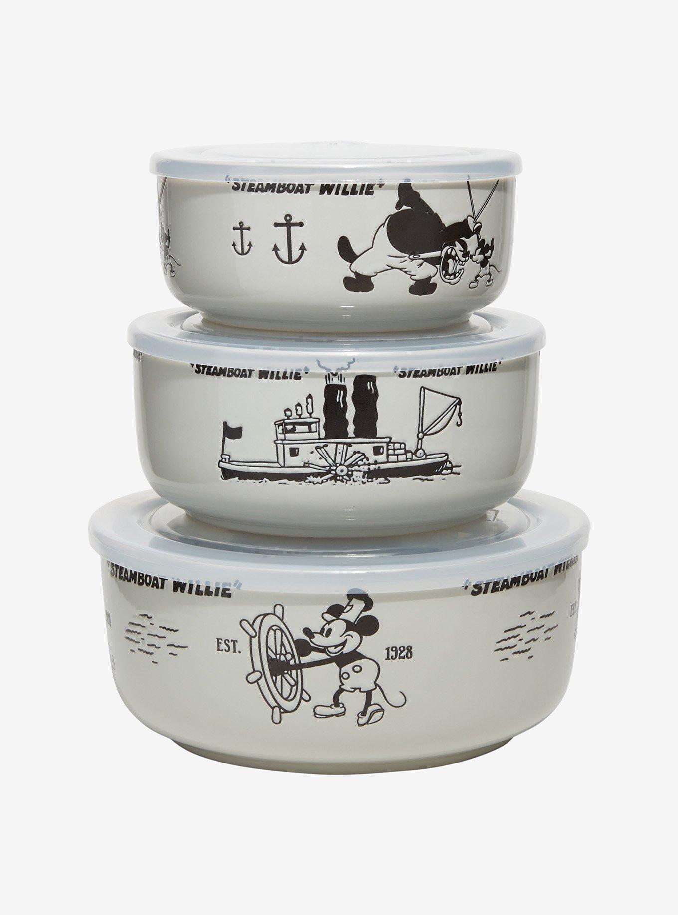 Disney Steamboat Willie Scenes Ceramic Bowl & Lid Set - BoxLunch Exclusive, , alternate