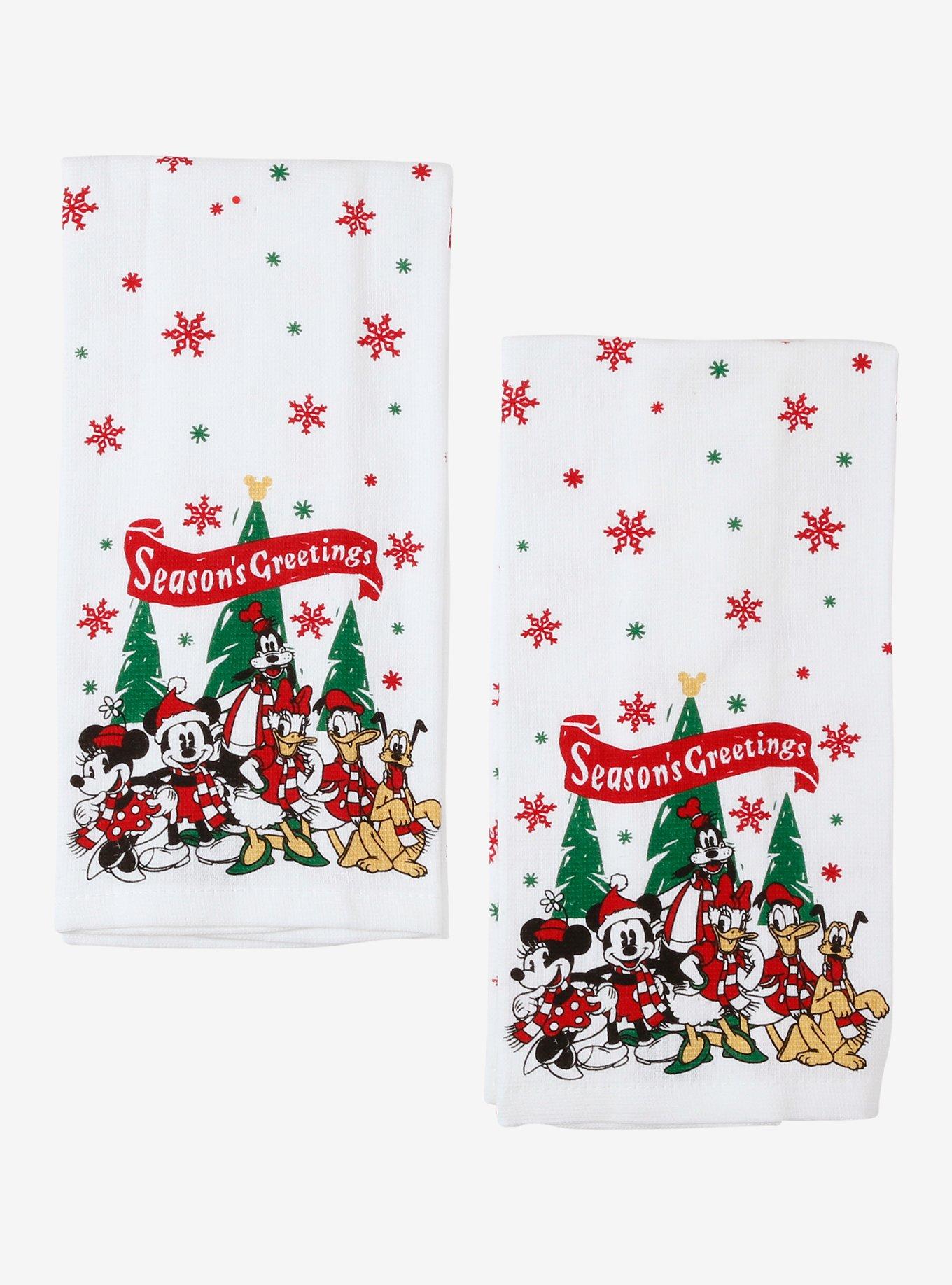 Disney Mickey and Friends Season's Greetings Kitchen Towel Set, , hi-res