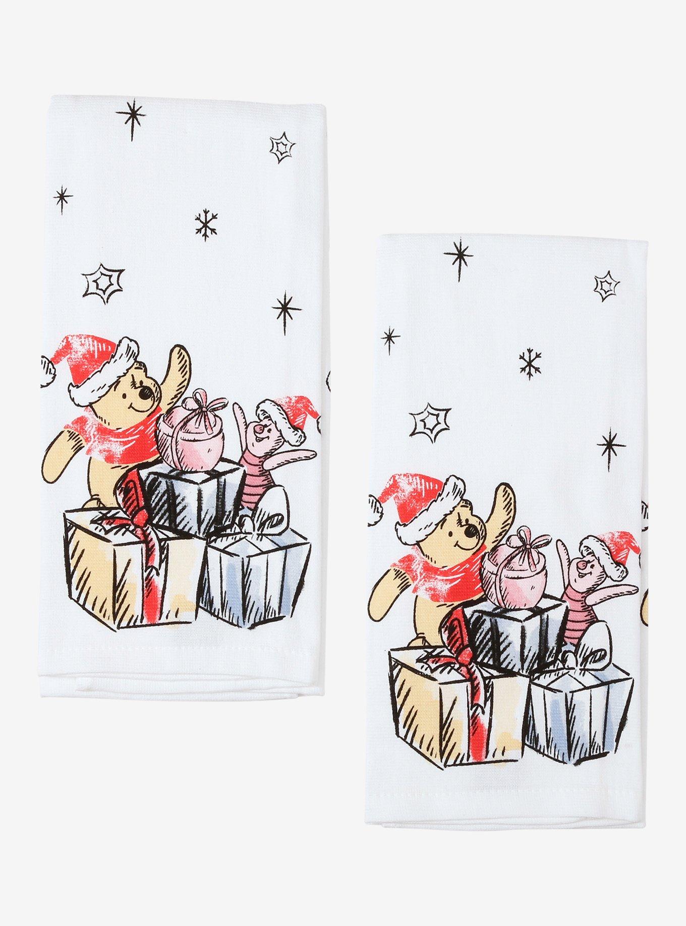 Disney Winnie the Pooh Piglet & Pooh Holiday Kitchen Towel Set, , hi-res