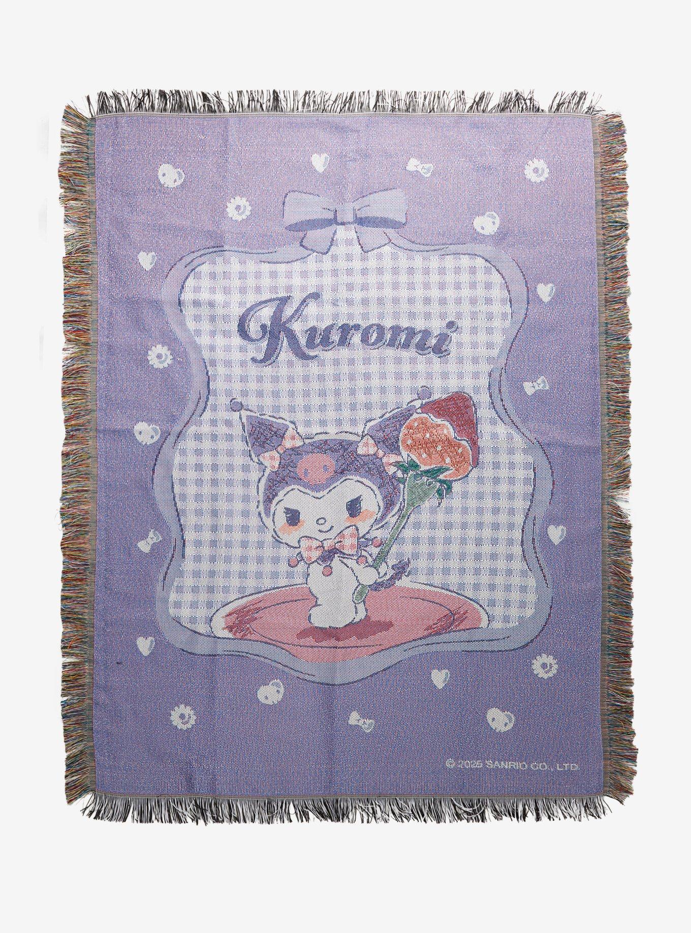 Sanrio Kuromi Gingham Tapestry Throw — BoxLunch Exclusive, , hi-res