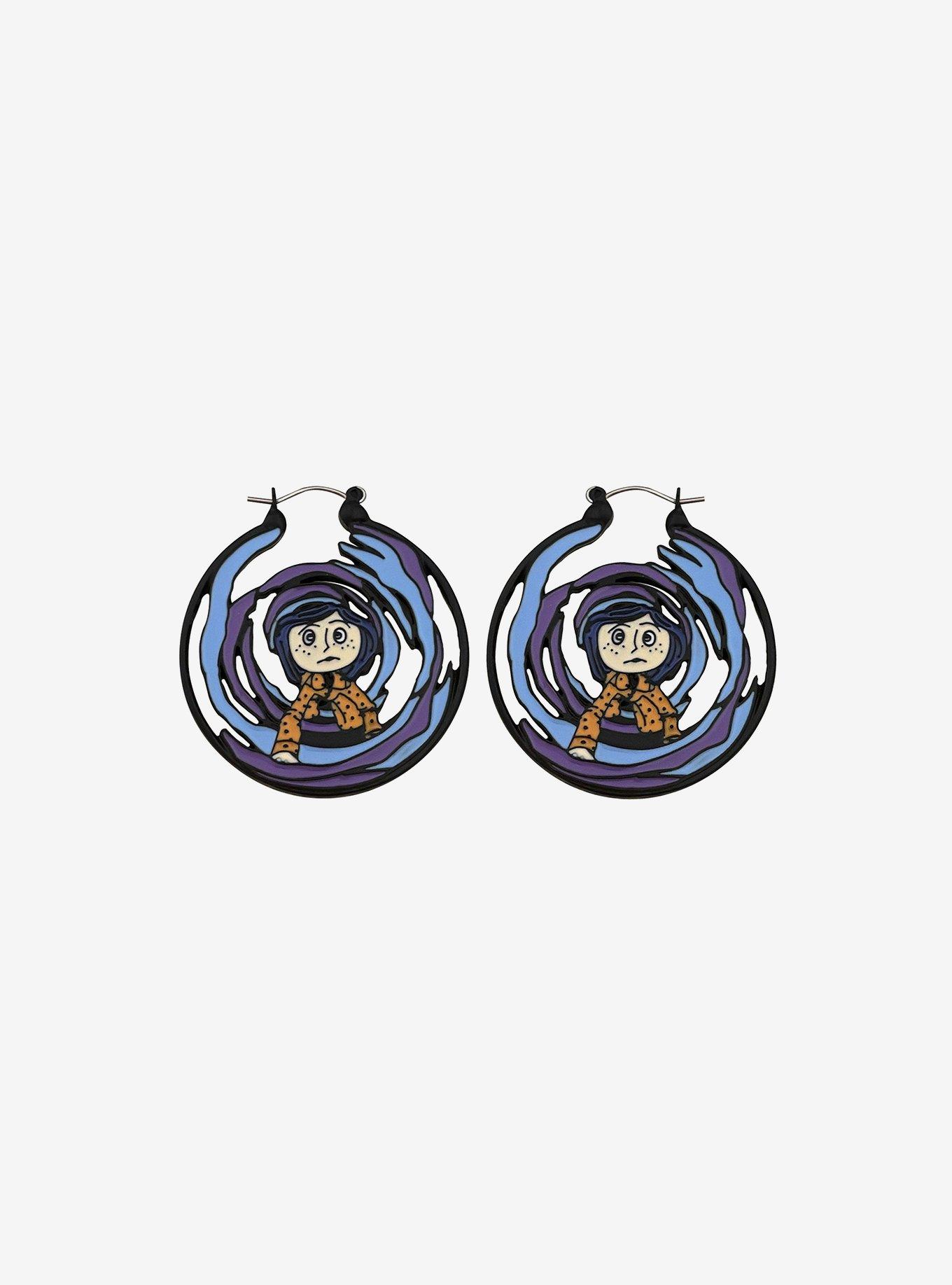 Coraline Tunnel Scene Hoop Earrings, , hi-res