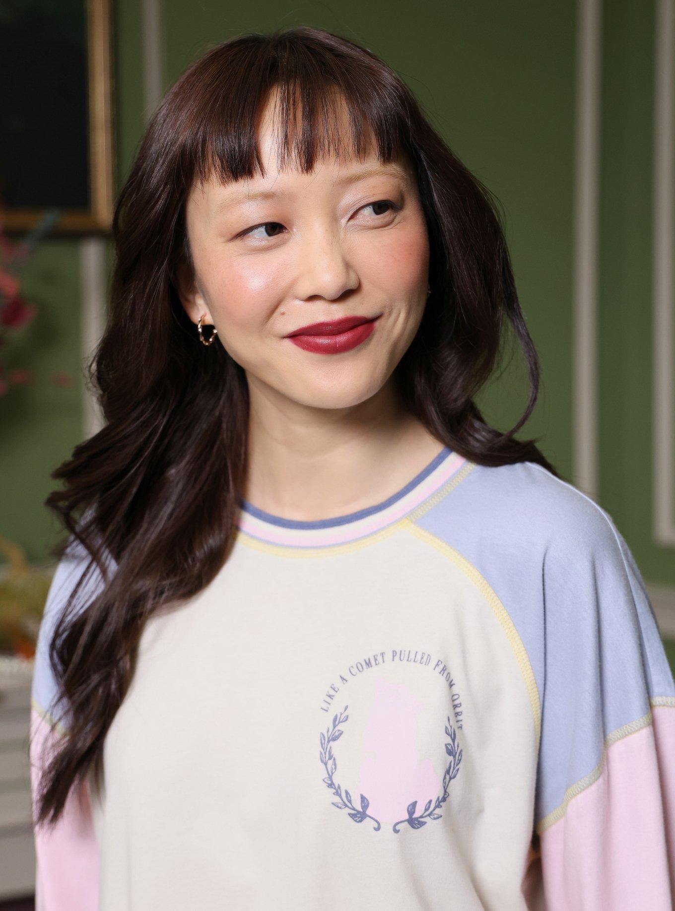 Wicked: For Good Glinda For Good Women's Raglan Long Sleeve T-Shirt — BoxLunch Exclusive, PINK, alternate