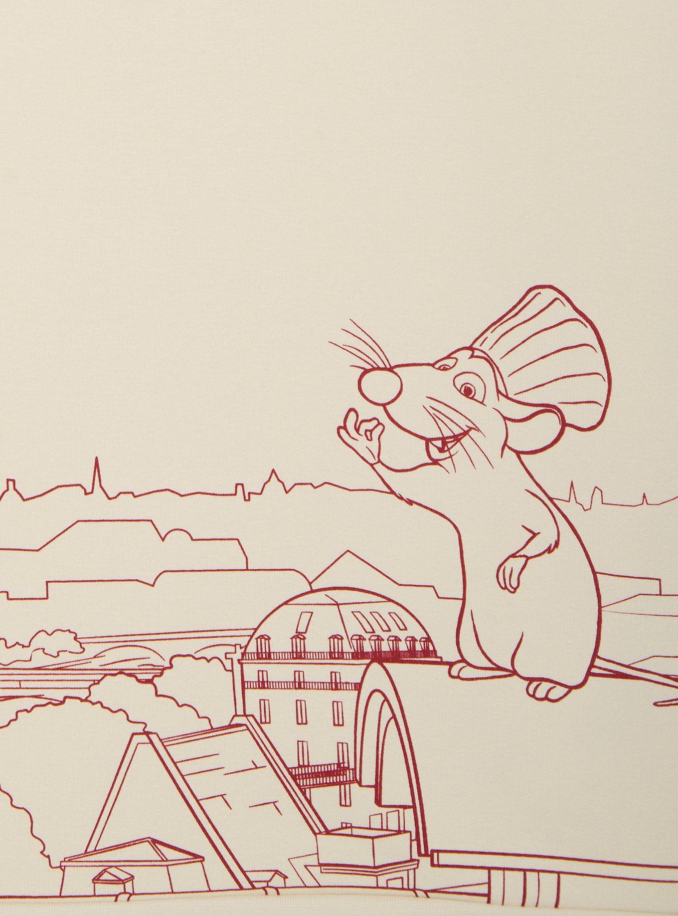 Disney Pixar Ratatouille Paris Quarter Zip Crewneck &mdash; BoxLunch Exclusive, CREAM, alternate