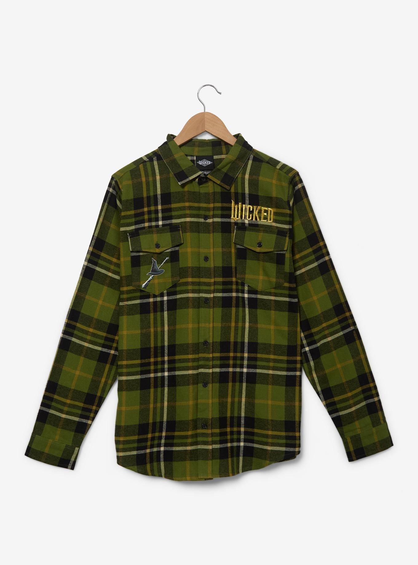Wicked Elphaba Poster Embroidered Flannel — BoxLunch Exclusive, , hi-res