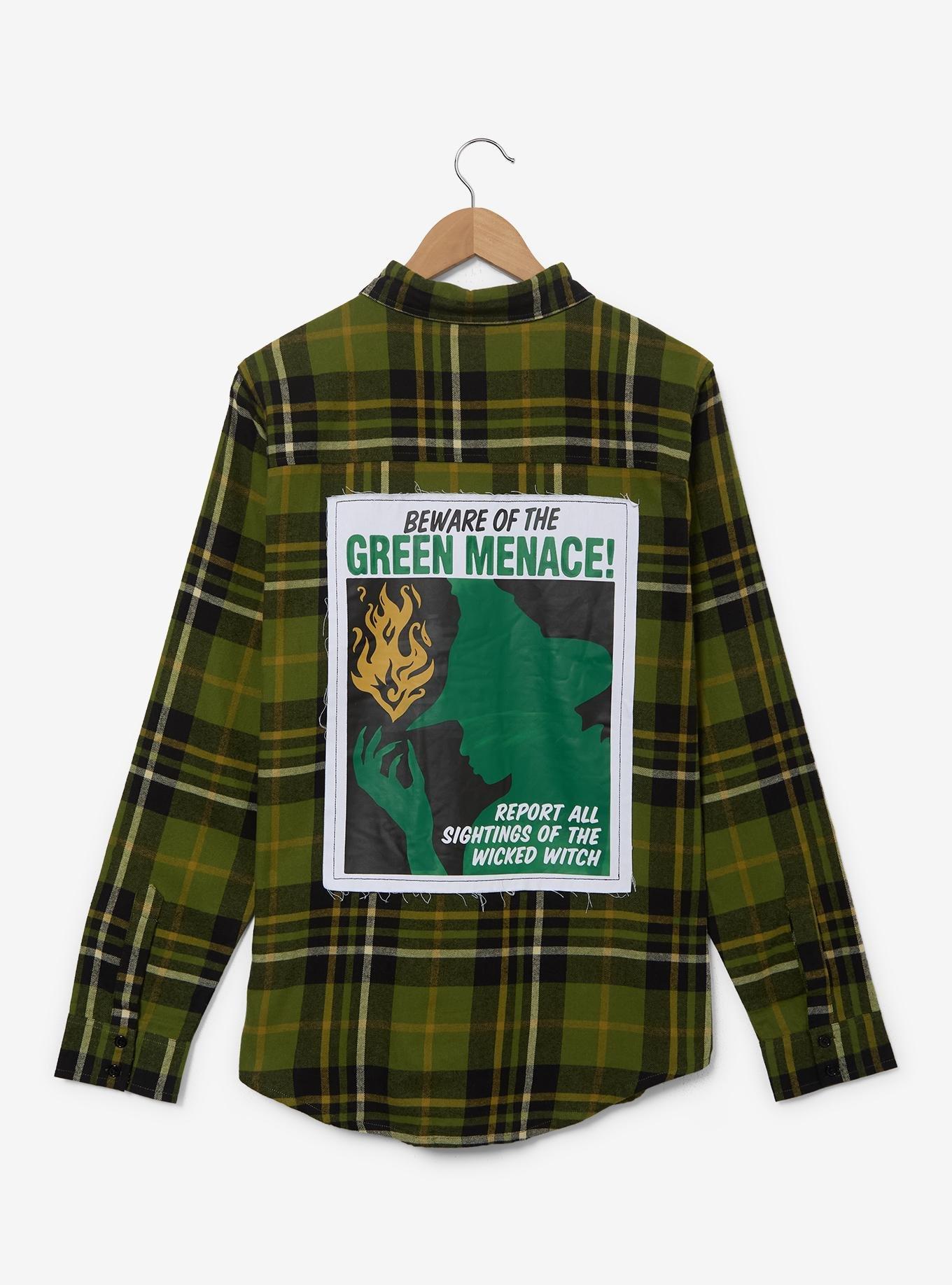 Wicked Elphaba Poster Embroidered Flannel — BoxLunch Exclusive, MULTI, alternate