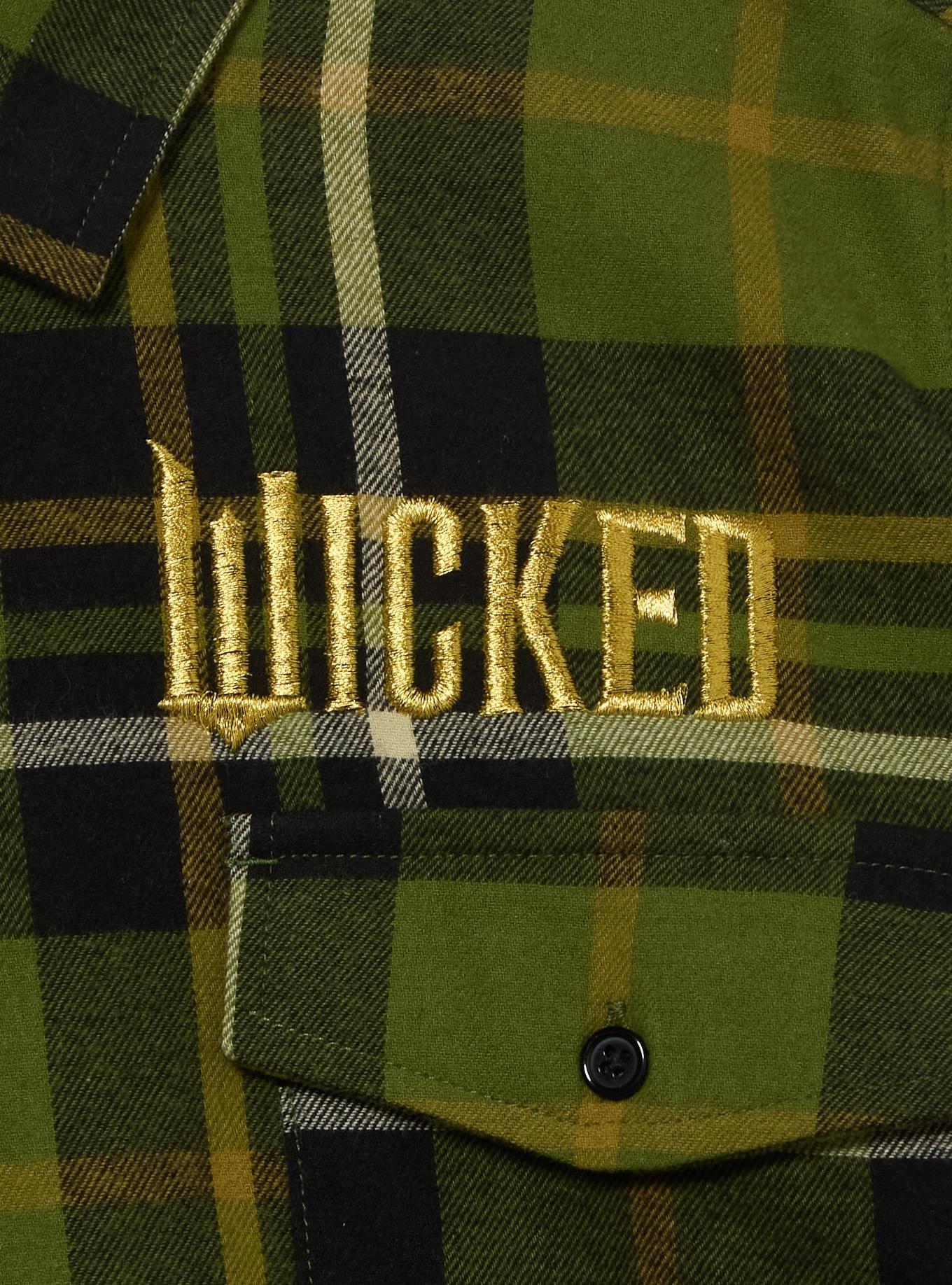 Wicked Elphaba Poster Embroidered Flannel — BoxLunch Exclusive, MULTI, alternate