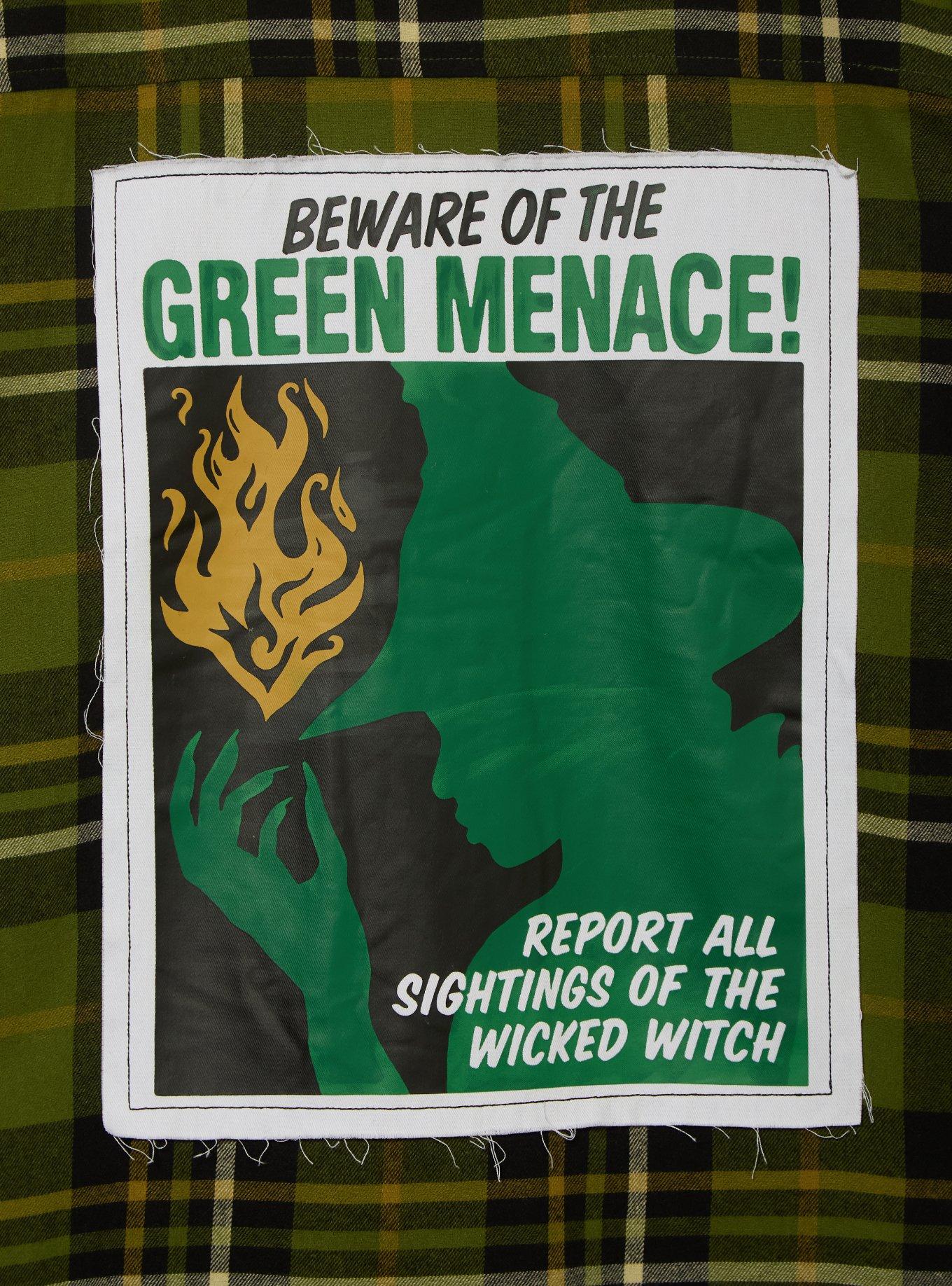 Wicked Elphaba Poster Embroidered Flannel — BoxLunch Exclusive, MULTI, alternate
