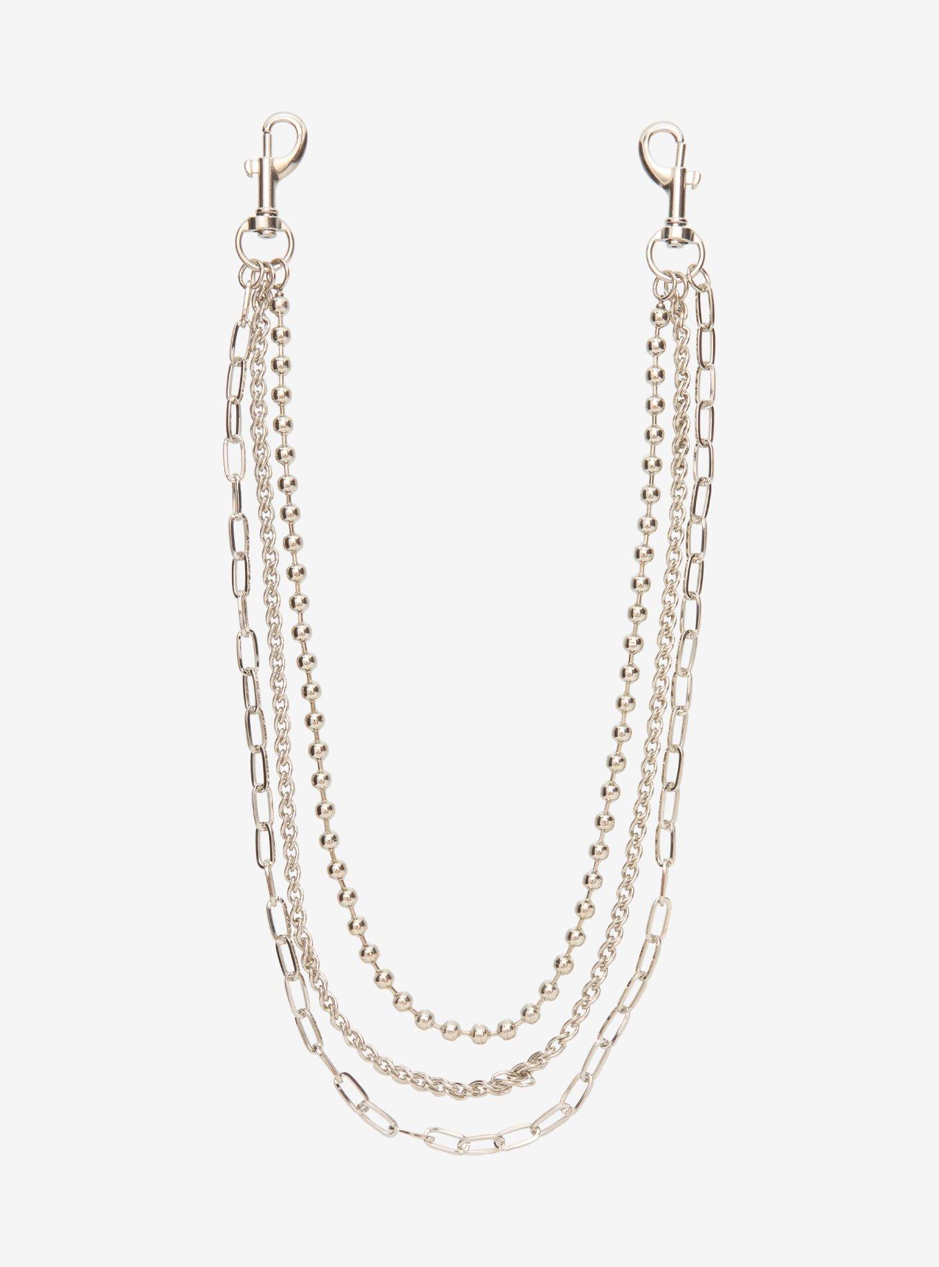 Triple Chain 18 Inch, 20 Inch & 22 Inch Wallet Chain, , hi-res