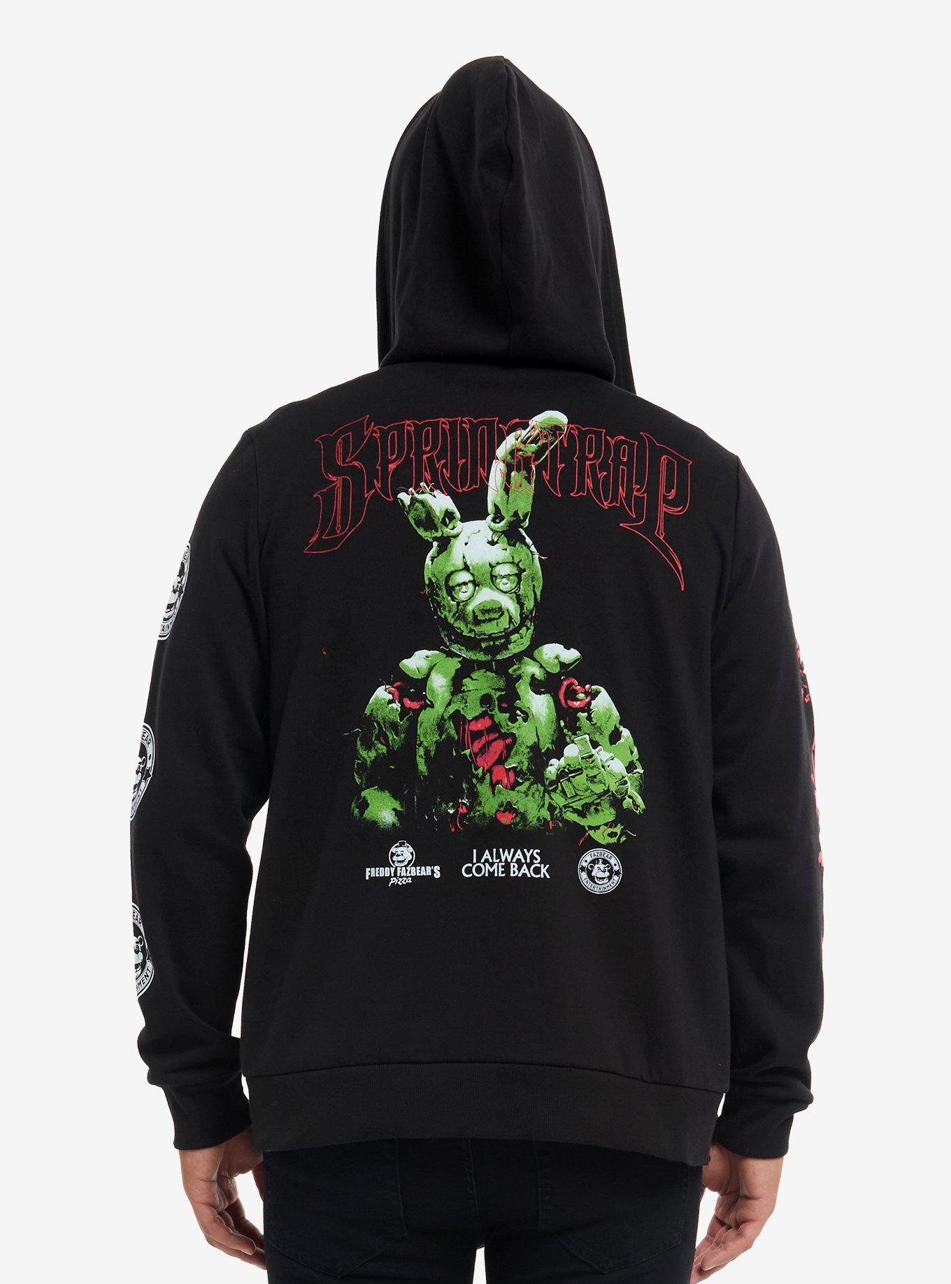 Five Nights At Freddy's Springtrap Hoodie, BLACK, alternate