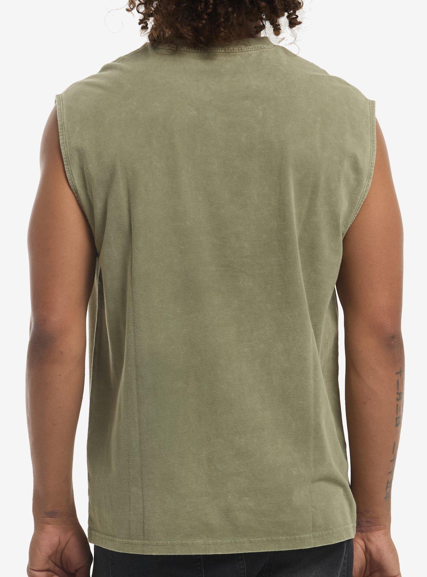 Our Universe Studio Ghibli&reg; My Neighbor Totoro Group Outline Muscle Tank Top, SAGE, alternate