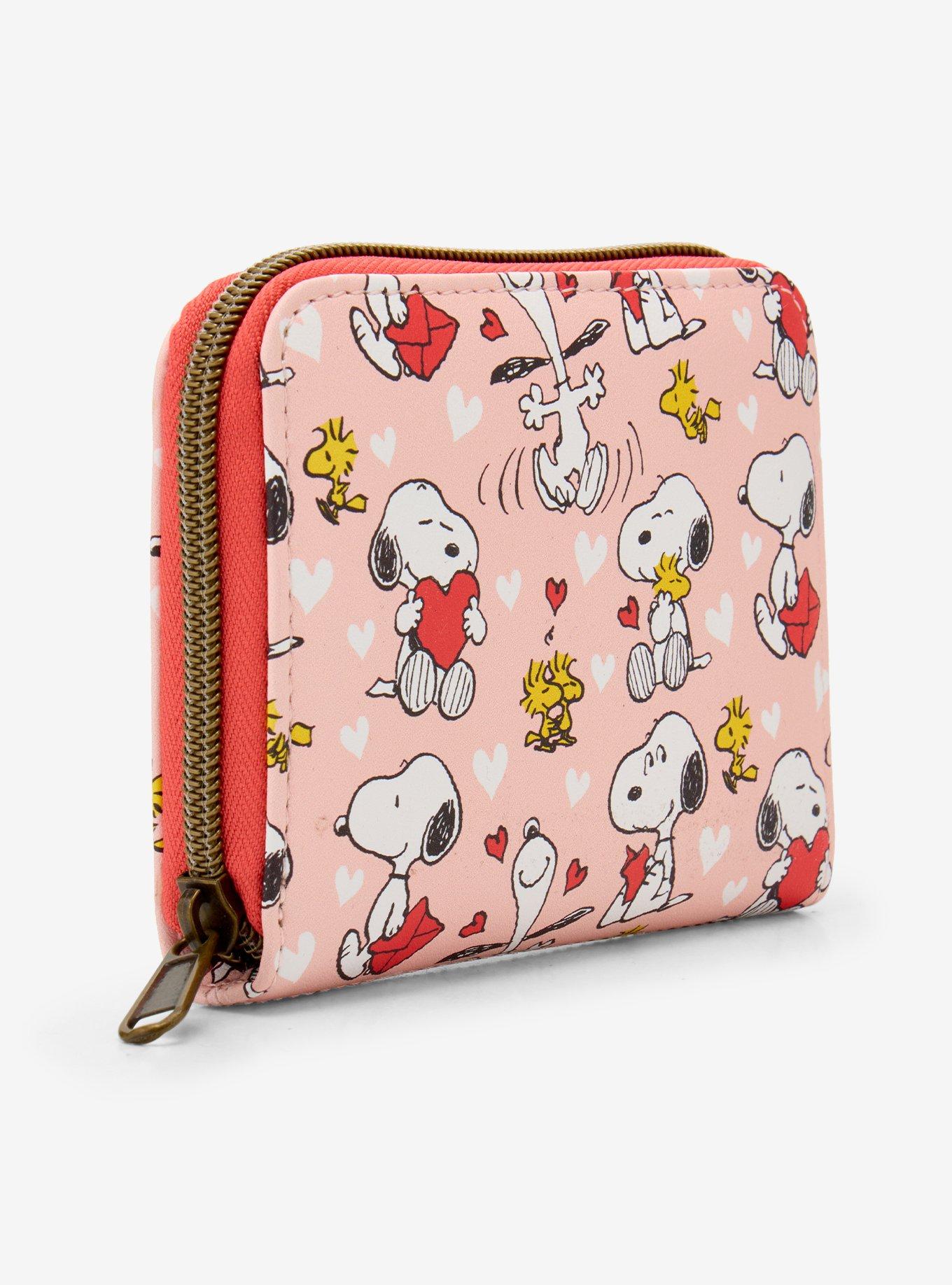 Loungefly Peanuts Snoopy & Woodstock Valentine's Day Mini Zipper Wallet, , hi-res