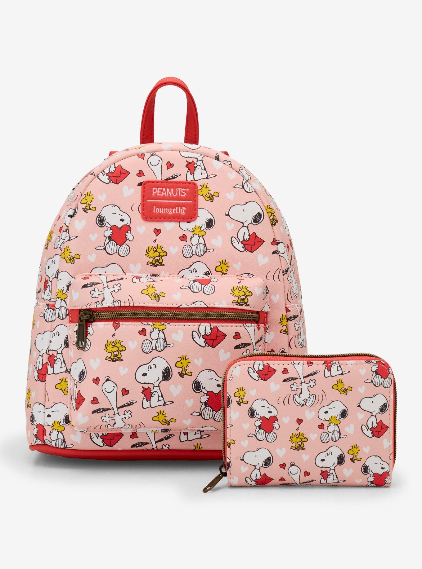 Loungefly Peanuts Snoopy & Woodstock Valentine's Day Mini Zipper Wallet, , alternate