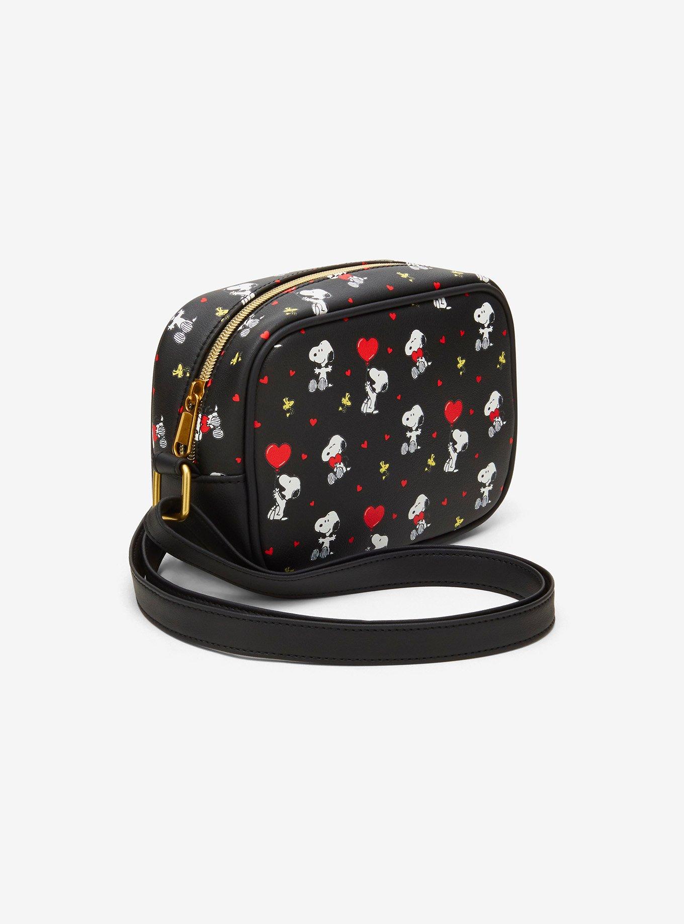 Loungefly Peanuts Snoopy & Woodstock Hearts Camera Crossbody Bag, , hi-res