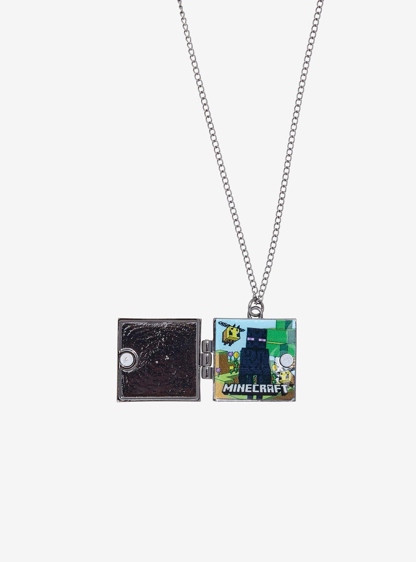 Minecraft Grass Block Locket Necklace, , alternate