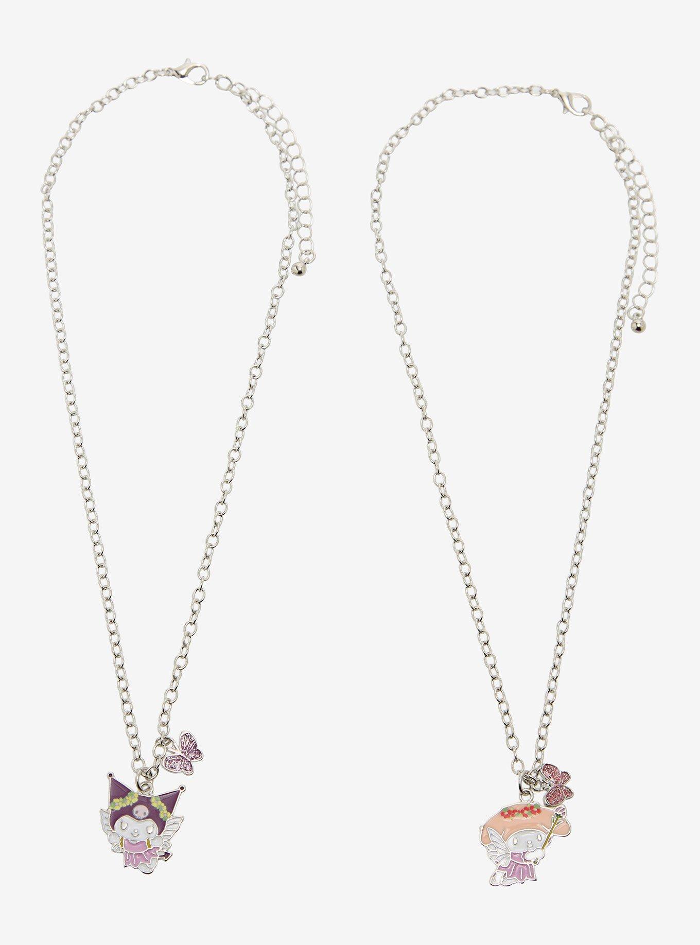 My Melody & Kuromi Forest Fairy Best Friend Necklace Set, , hi-res