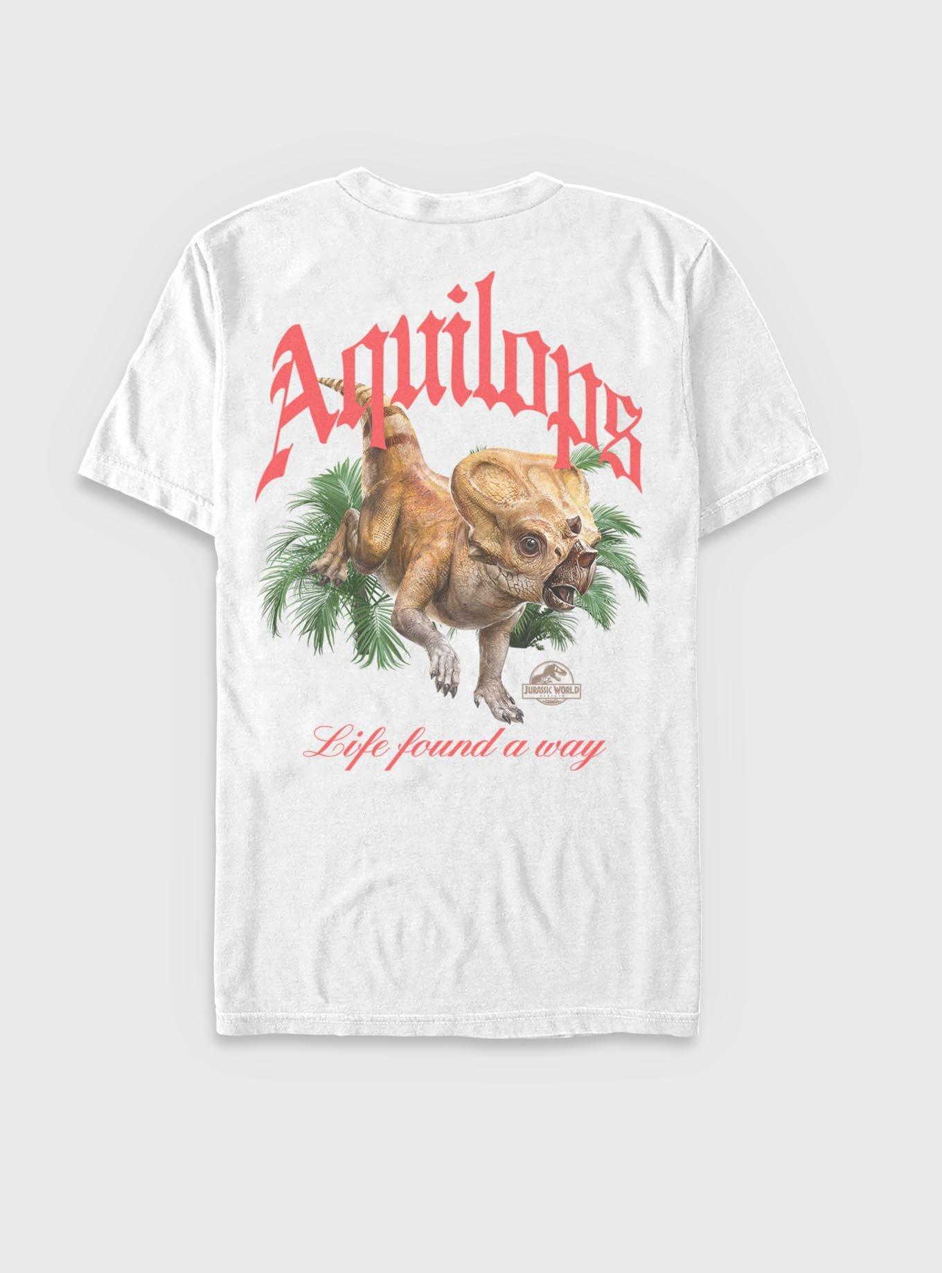 Jurassic Park Life Found A Way Aquilops T-shirt BoxLunch Exclusive, WHITE, alternate