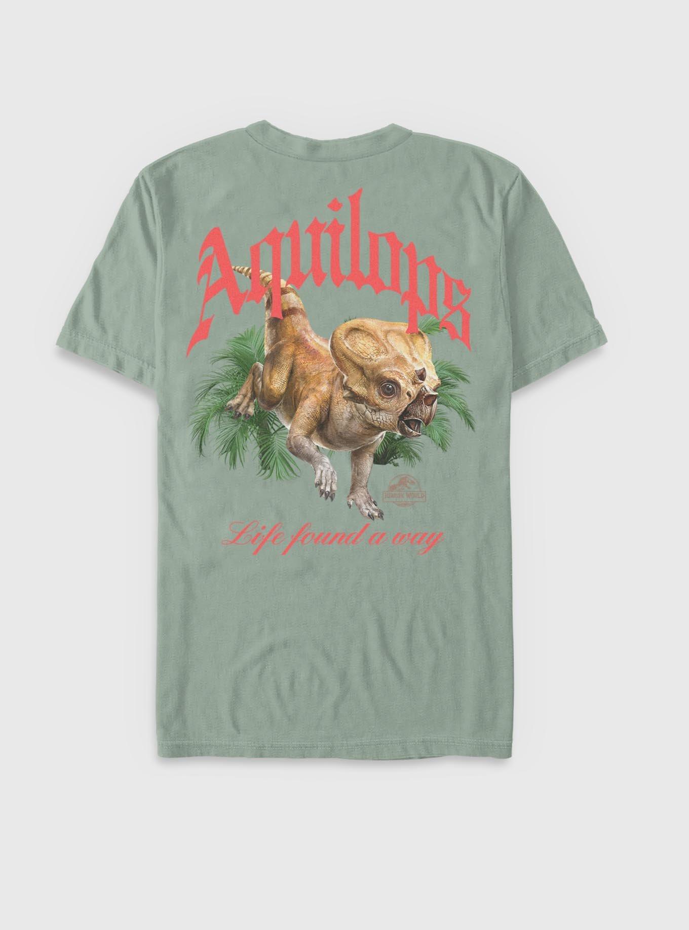 Jurassic Park Life Found A Way Aquilops Garment Dye T-shirt BoxLunch Exclusive, , hi-res