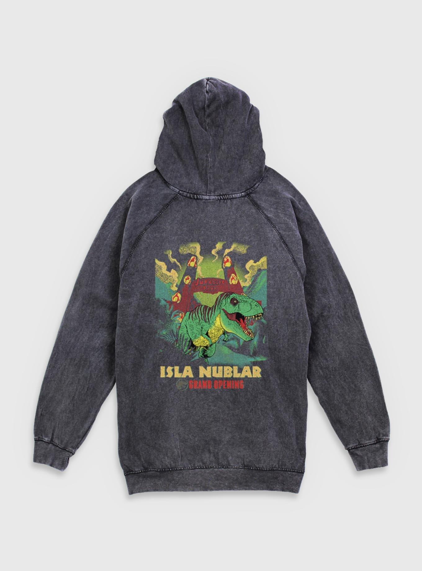 Jurassic Park Isla Nublar Grand Opening Mineral Wash Hoodie BoxLunch Exclusive, , hi-res