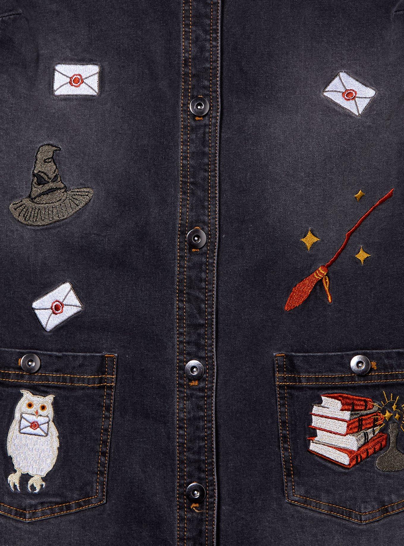 Harry Potter Icons Plus Size Denim Dress, DARK WASH, alternate - view 4