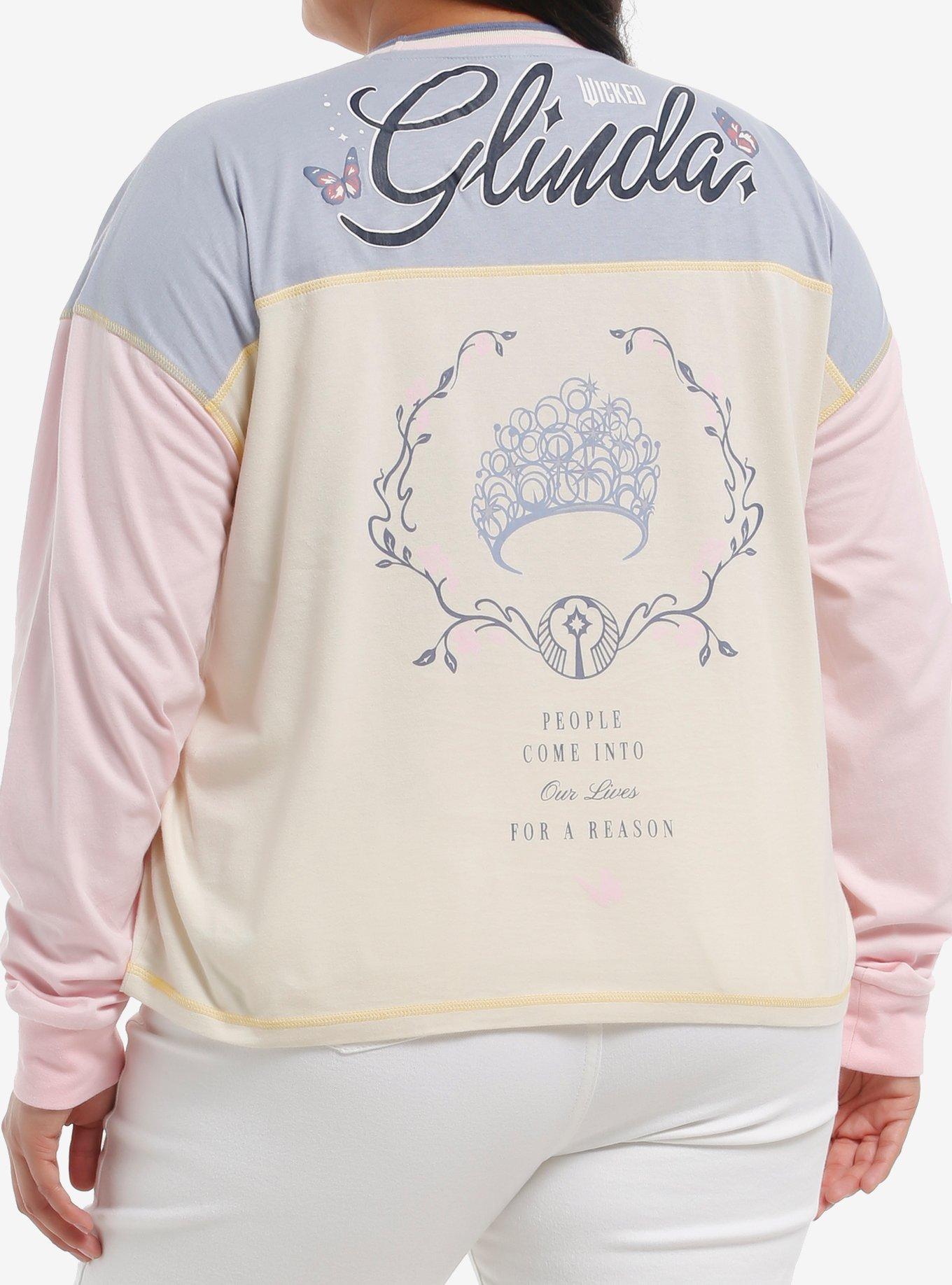 Her Universe Wicked Glinda Color-Block Long-Sleeve T-Shirt Plus Size, , hi-res