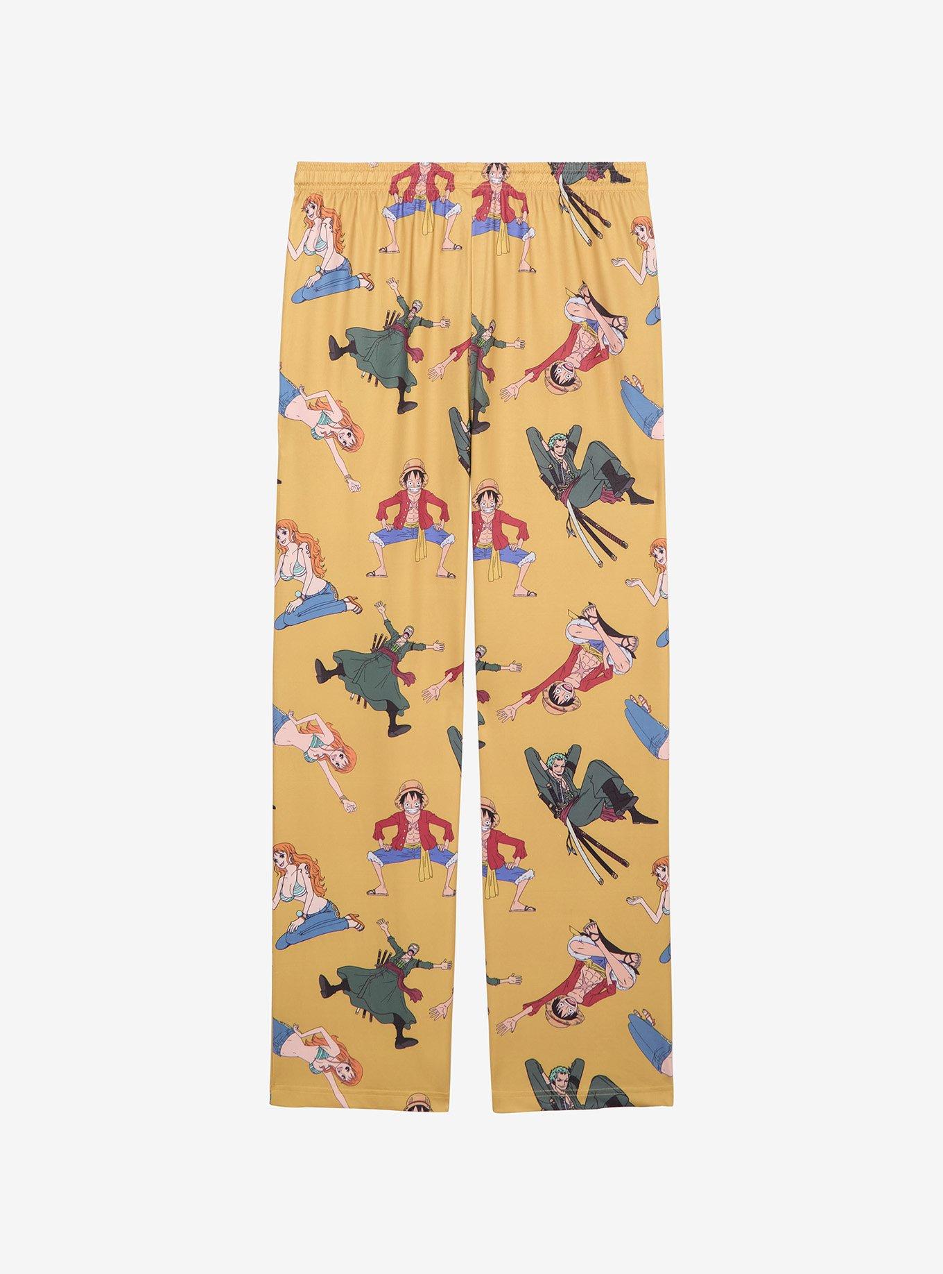 One Piece Characters Allover Print Sleep Pants - BoxLunch Exclusive, , hi-res