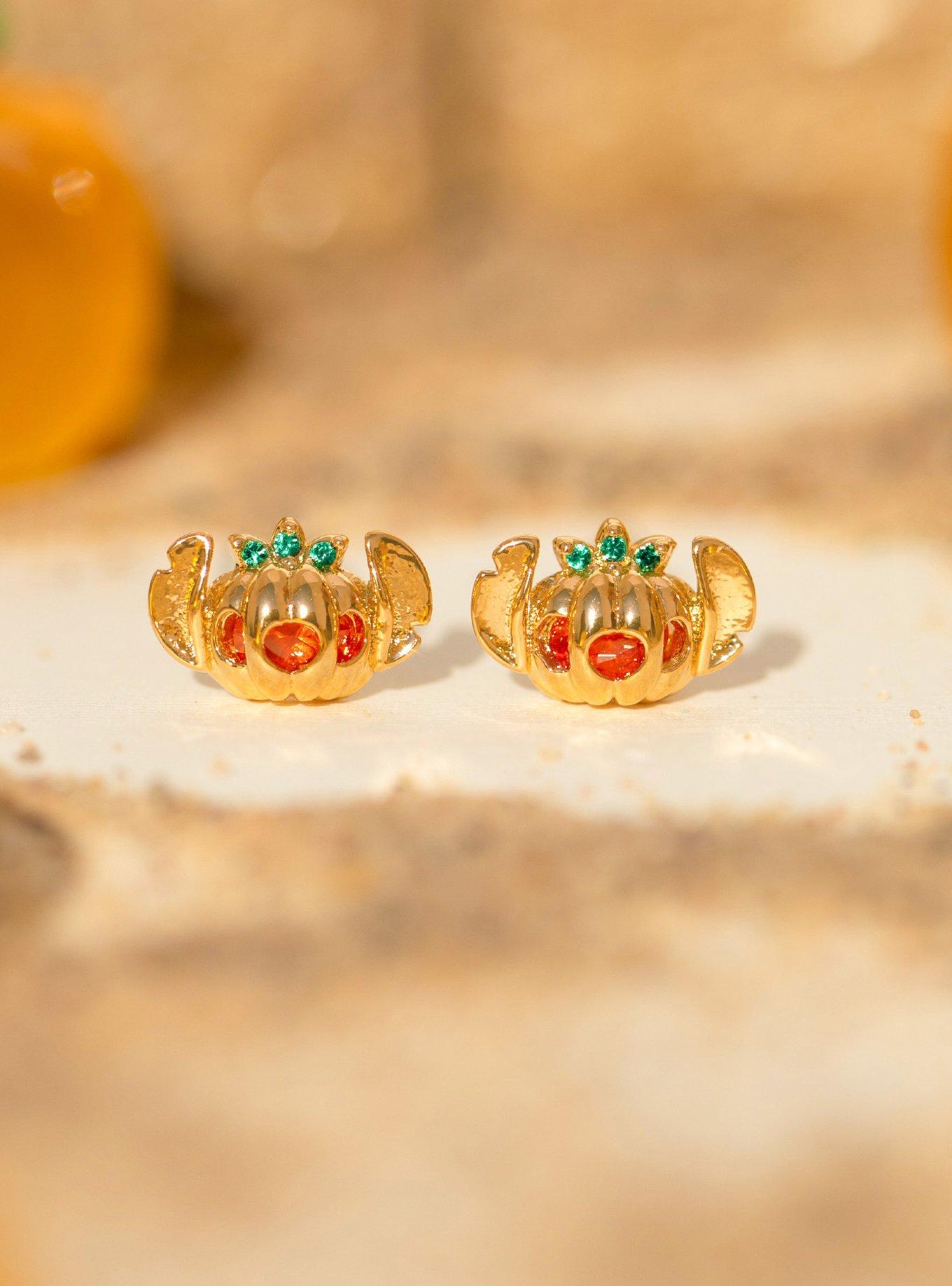 Disney X Girls Crew Stitch Pumpkin Stud Earrings, , alternate - view 3
