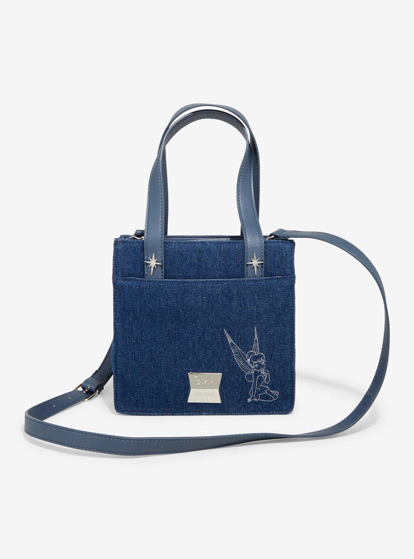 Disney Peter Pan Tinker Bell Denim Mini Crossbody Bag, , alternate - view 3