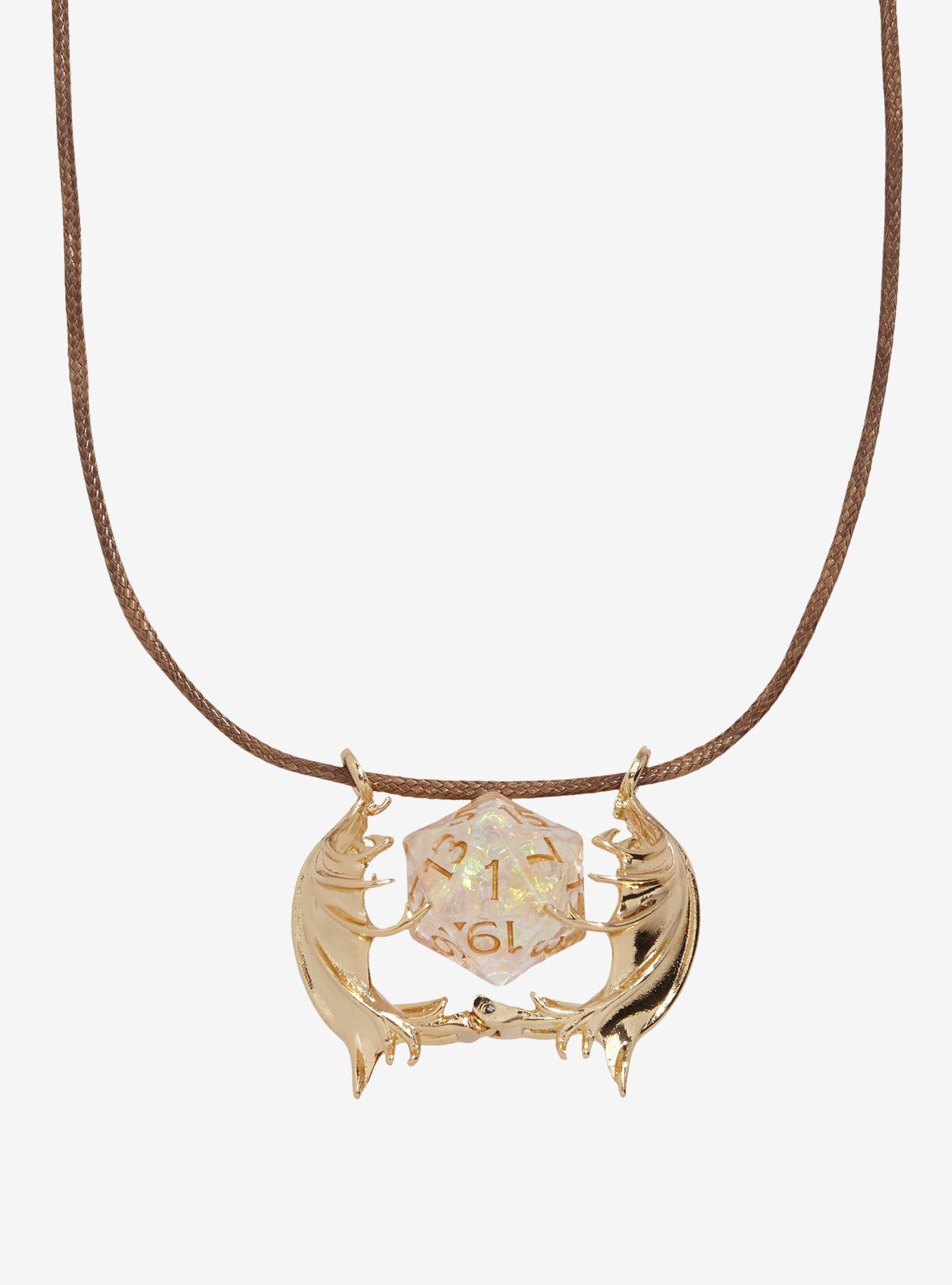 Dungeons & Dragons Dice Dragon Wing Necklace, , alternate