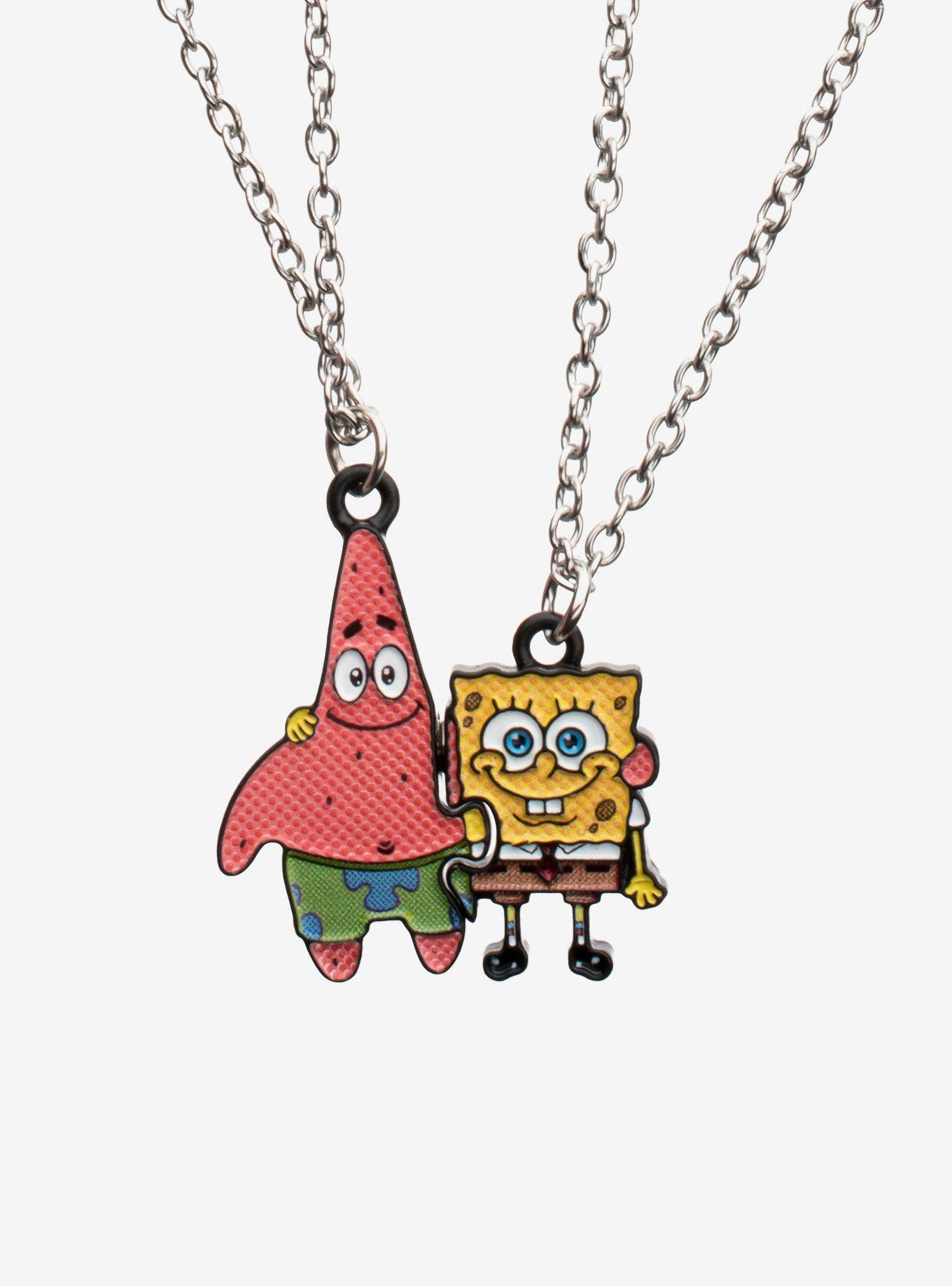SpongeBob SquarePants SpongeBob & Patrick Puzzle Best Friend Necklace Set, , hi-res