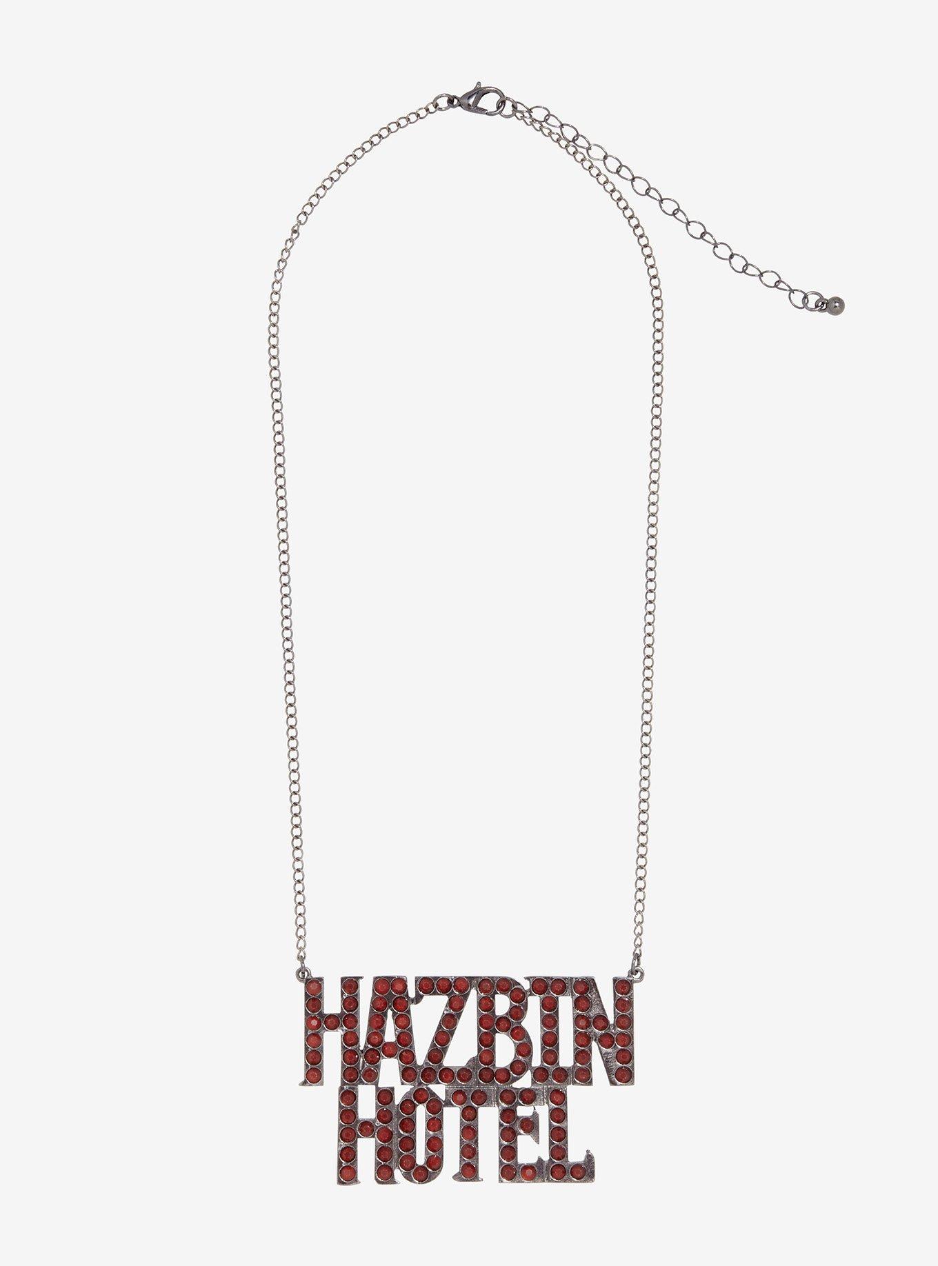 Hazbin Hotel Rhinestone Marquee Nameplate Necklace, , hi-res
