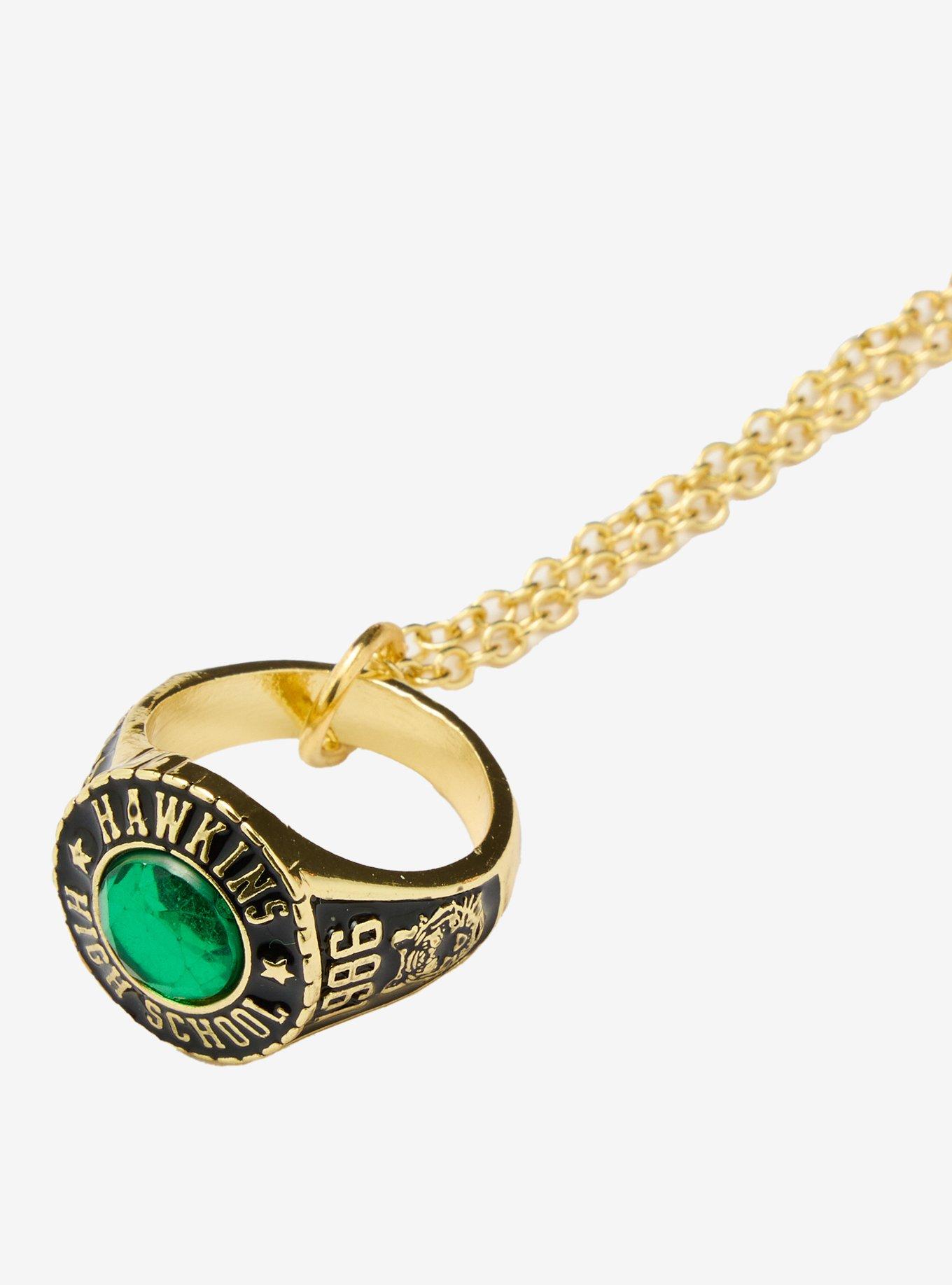 Stranger Things Hawkins High Class Ring Necklace, , alternate